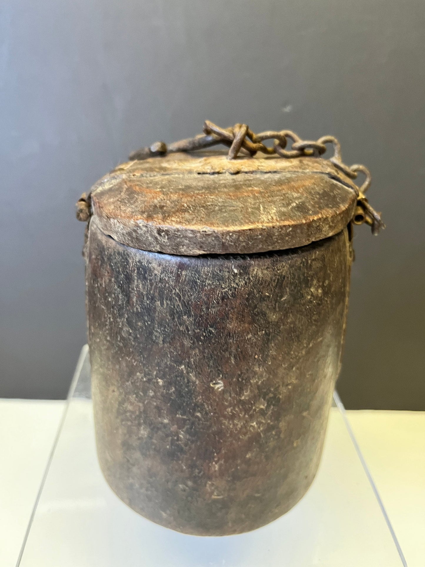 Absolutely divine museum quality 9 x 4.5 19th century Nepalese salt box with unique locking system  Fabulous Patina  wow wow