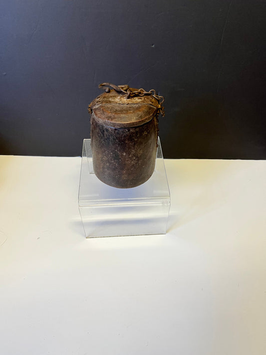 Absolutely divine museum quality 9 x 4.5 19th century Nepalese salt box with unique locking system  Fabulous Patina  wow wow