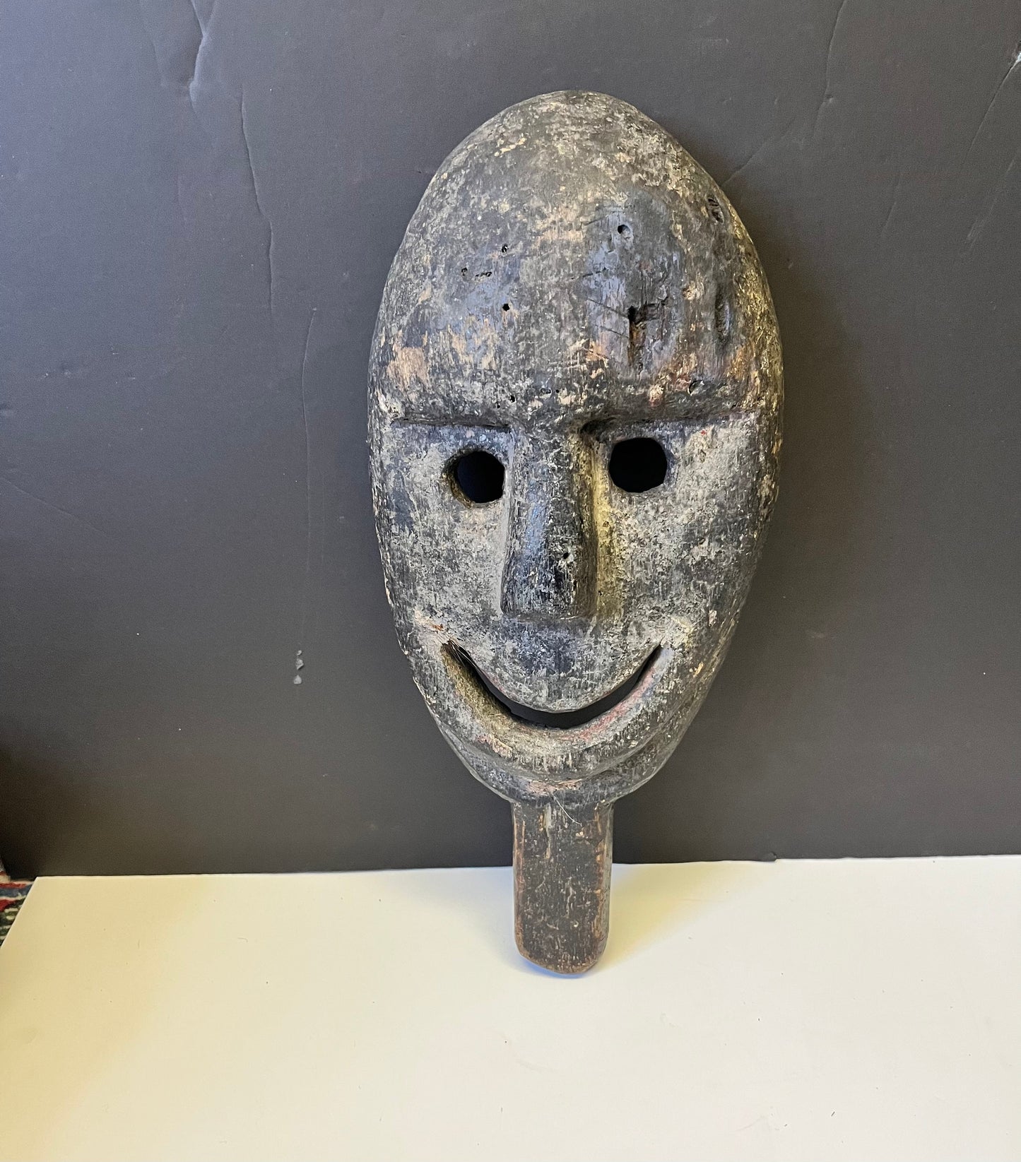 A  Museum quality rare oceanic early 19th century mask with amazing patina and detail  tribal art  rare mask-  14.5 x 6.5- wow