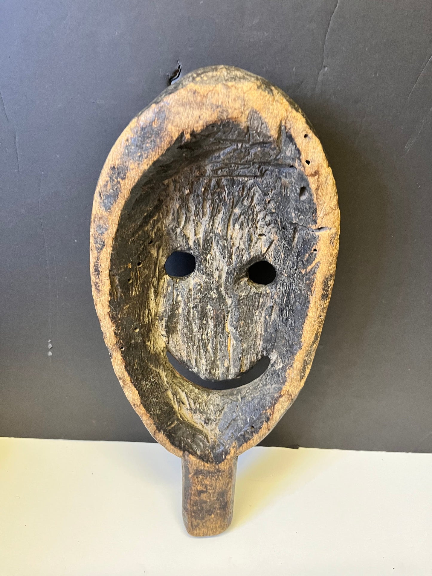 A  Museum quality rare oceanic early 19th century mask with amazing patina and detail  tribal art  rare mask-  14.5 x 6.5- wow