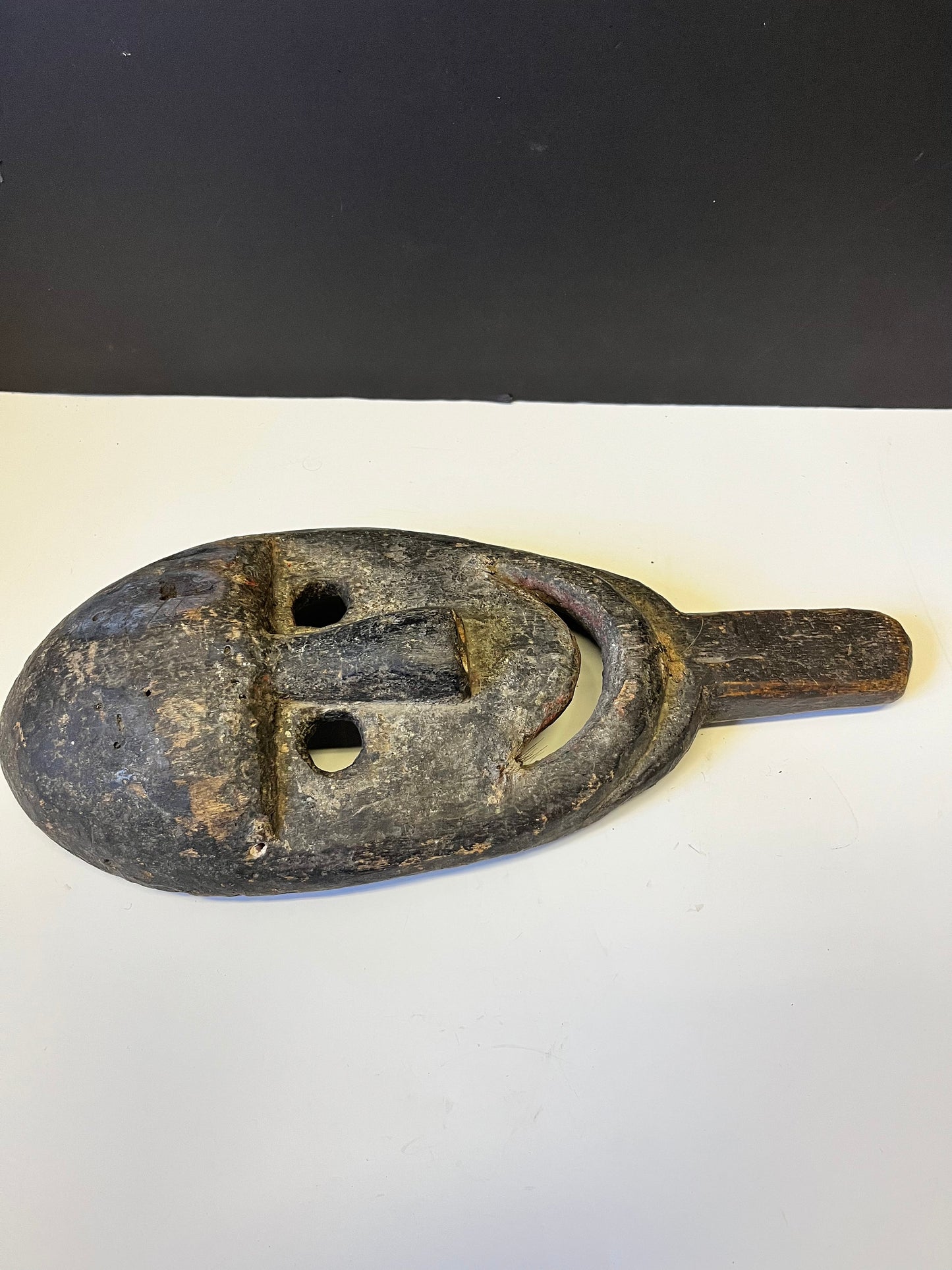 A  Museum quality rare oceanic early 19th century mask with amazing patina and detail  tribal art  rare mask-  14.5 x 6.5- wow