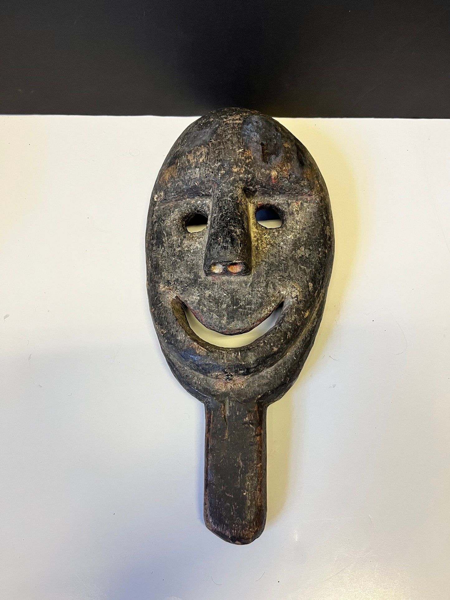 A  Museum quality rare oceanic early 19th century mask with amazing patina and detail  tribal art  rare mask-  14.5 x 6.5- wow