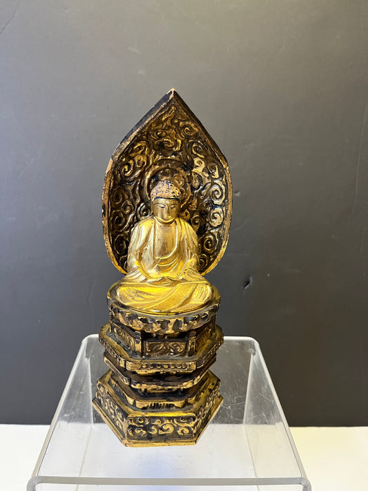 An  Antique stunning 8 x 4 wooden and gilt Chinese Buddhist statue  Absolutely wonderful detail and one of a kind piece  see photos