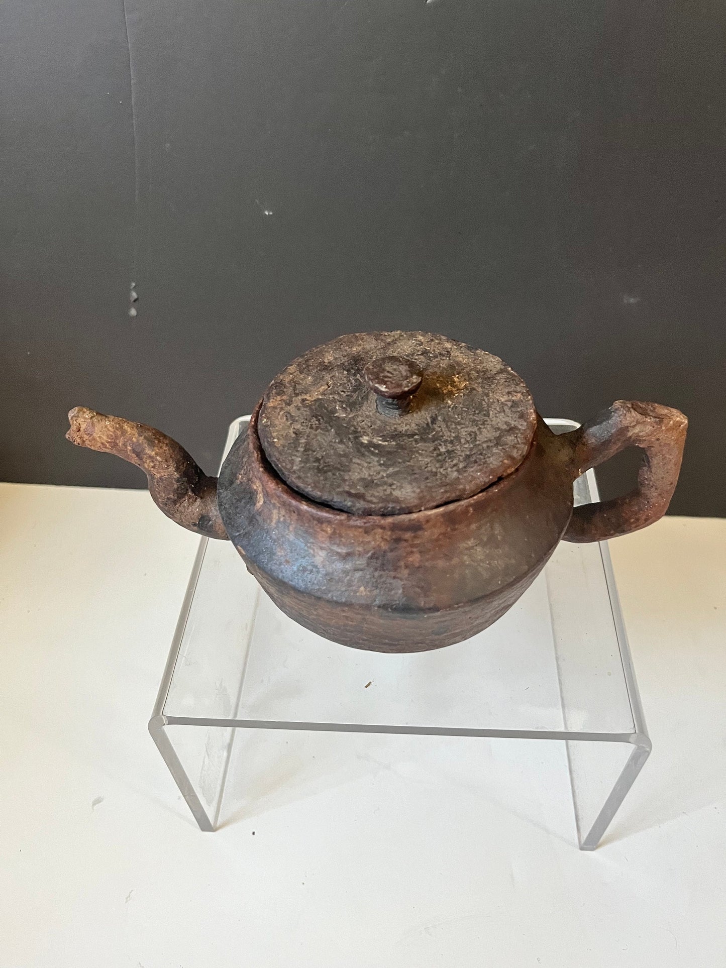 Absolutely fabulous museum quality 8 x 3 high very very very very very very very very old Chinese purple clay teapot  Fabulous patina! Wow