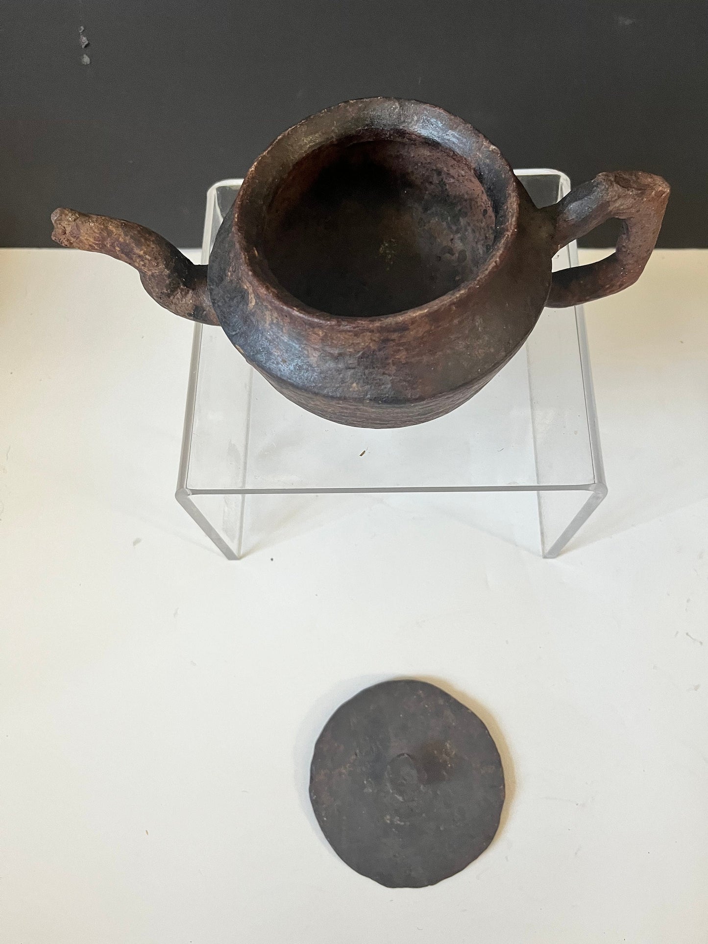 Absolutely fabulous museum quality 8 x 3 high very very very very very very very very old Chinese purple clay teapot  Fabulous patina! Wow