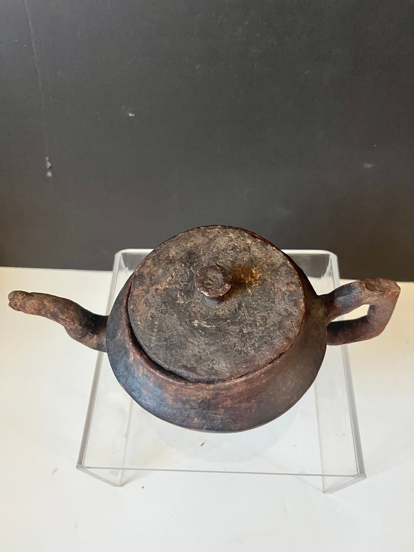 Absolutely fabulous museum quality 8 x 3 high very very very very very very very very old Chinese purple clay teapot  Fabulous patina! Wow