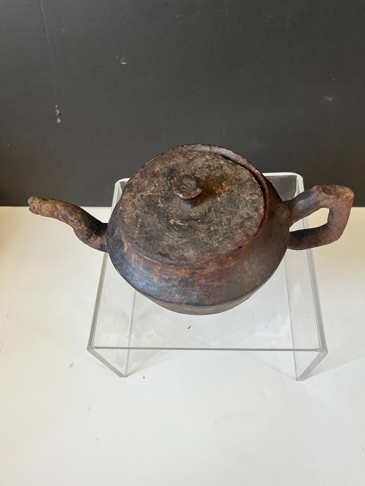 Absolutely fabulous museum quality 8 x 3 high very very very very very very very very old Chinese purple clay teapot  Fabulous patina! Wow