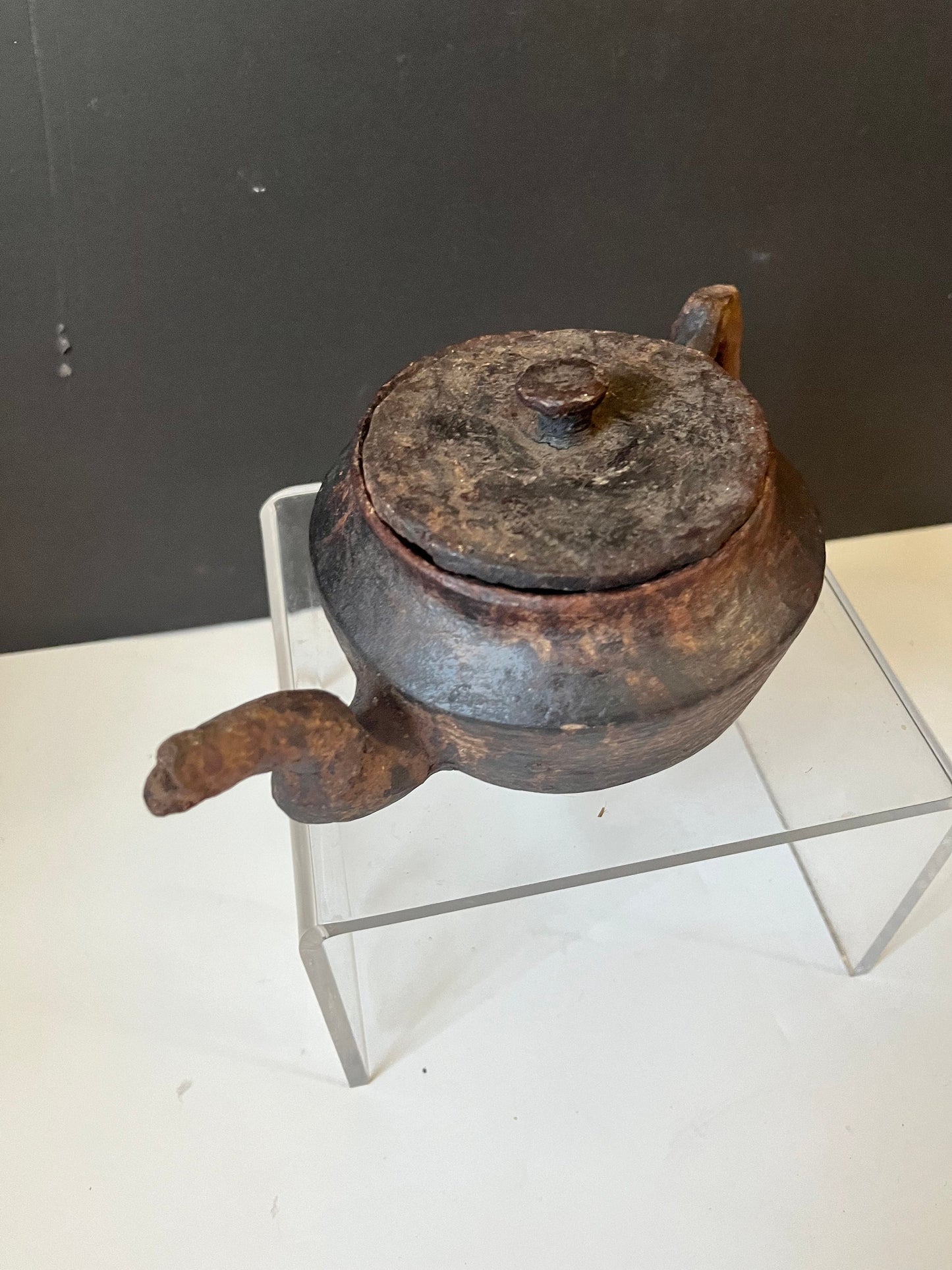 Absolutely fabulous museum quality 8 x 3 high very very very very very very very very old Chinese purple clay teapot  Fabulous patina! Wow