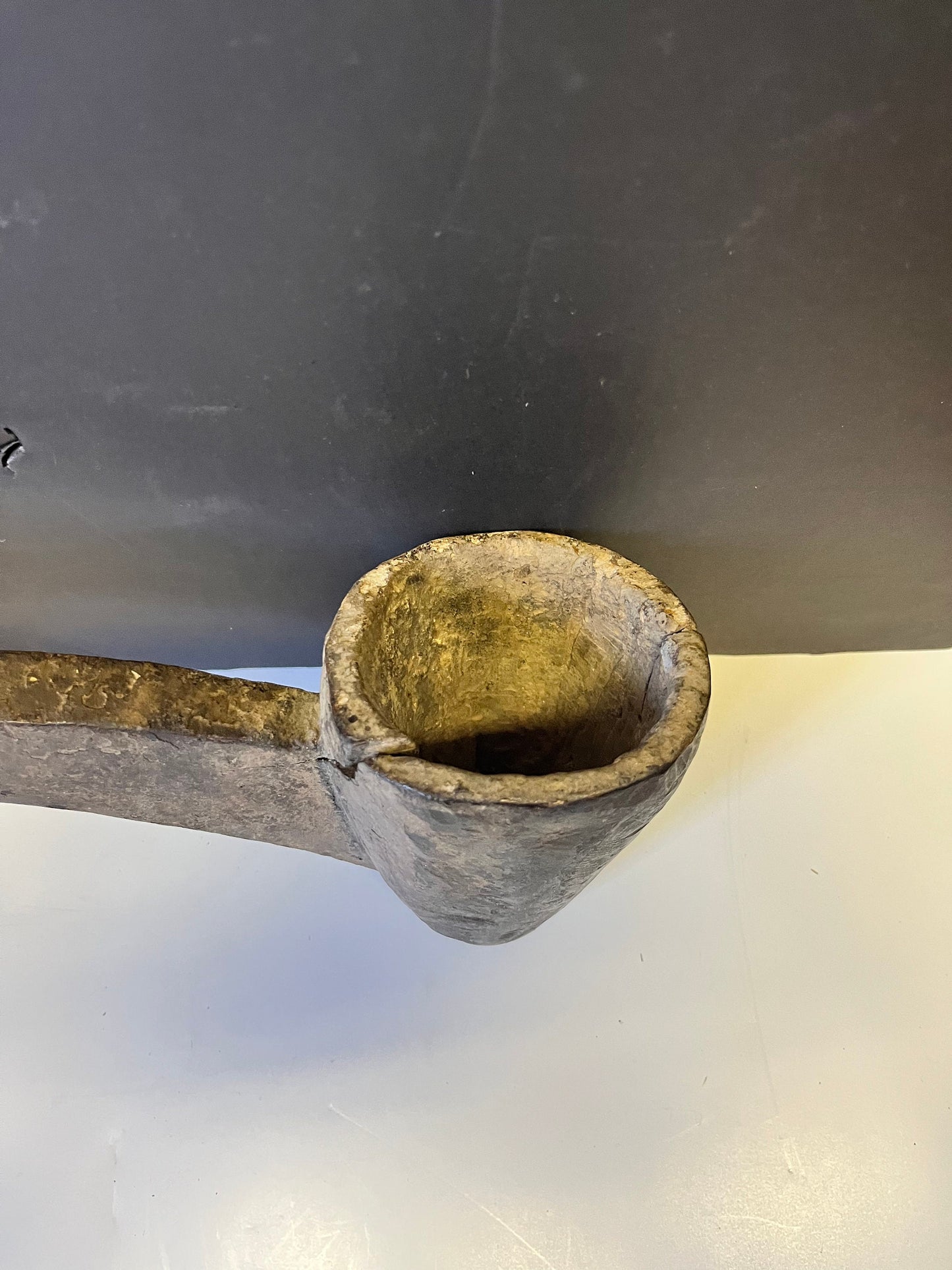 Absolutely fabulous museum quality 16 inch long early 19 century or earlier Tibetan medicine Shaman ladle  Amazing Patina and quality wow