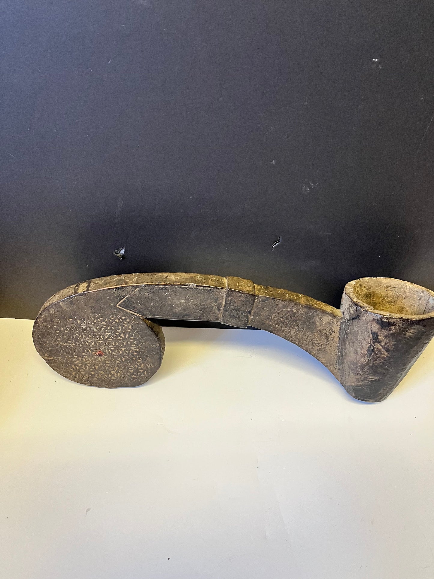 Absolutely fabulous museum quality 16 inch long early 19 century or earlier Tibetan medicine Shaman ladle  Amazing Patina and quality wow