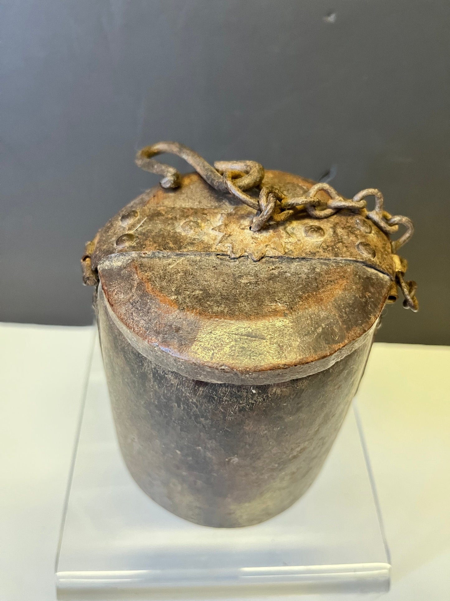 Absolutely divine museum quality 9 x 4.5 19th century Nepalese salt box with unique locking system  Fabulous Patina  wow wow