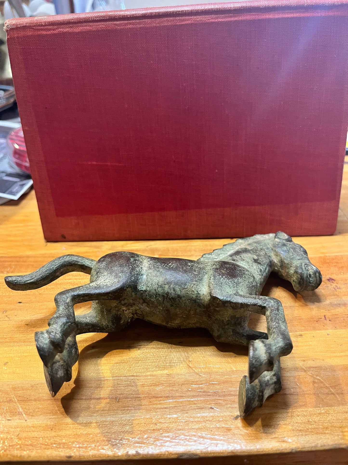 Extra sexy Chinese tang dynasty style bronze galloping horse  6 x 4 high with extra special patina  old beautiful horse wow price