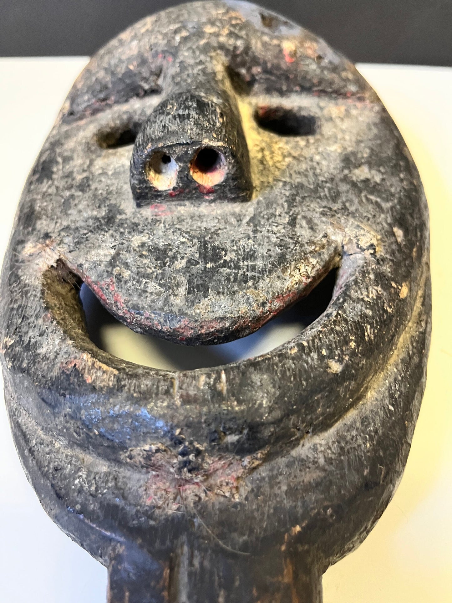 A  Museum quality rare oceanic early 19th century mask with amazing patina and detail  tribal art  rare mask-  14.5 x 6.5- wow