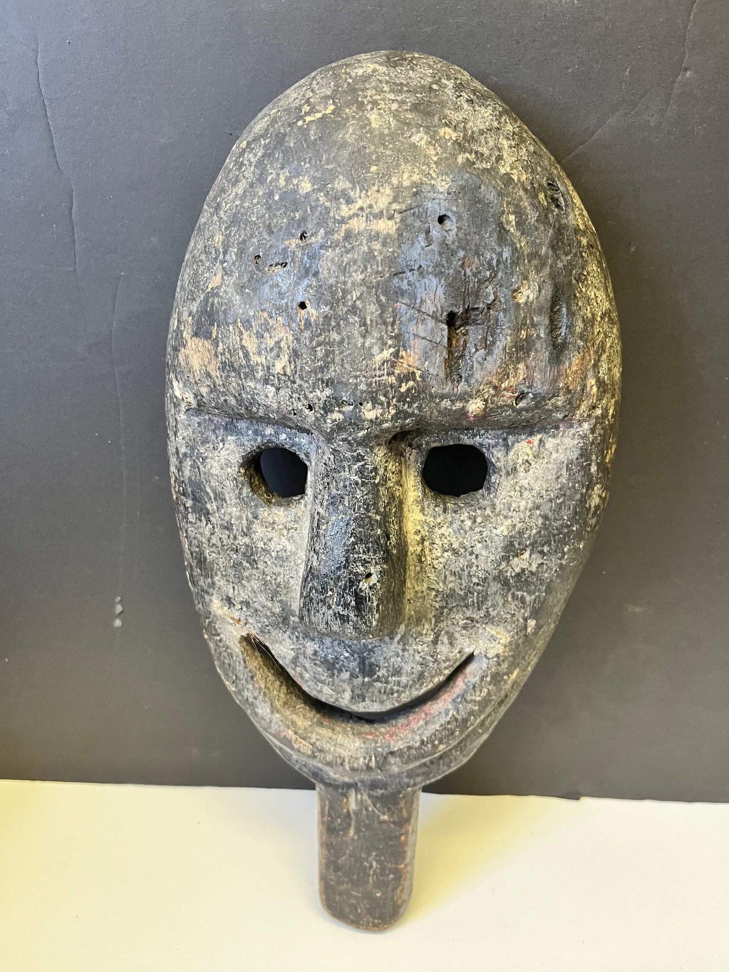 A  Museum quality rare oceanic early 19th century mask with amazing patina and detail  tribal art  rare mask-  14.5 x 6.5- wow
