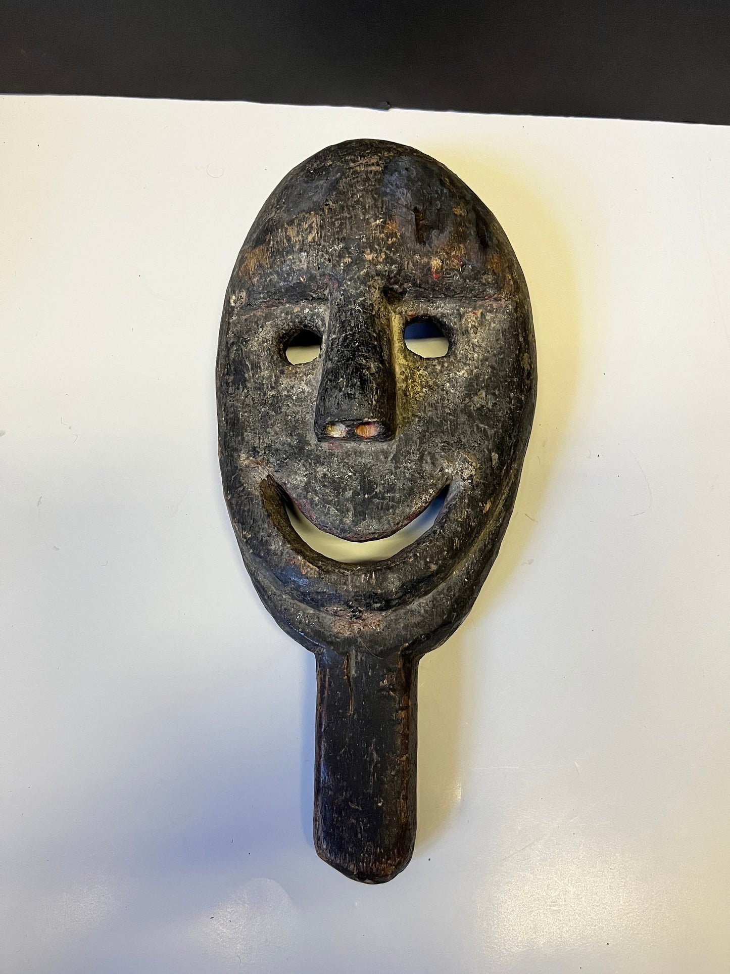 A  Museum quality rare oceanic early 19th century mask with amazing patina and detail  tribal art  rare mask-  14.5 x 6.5- wow