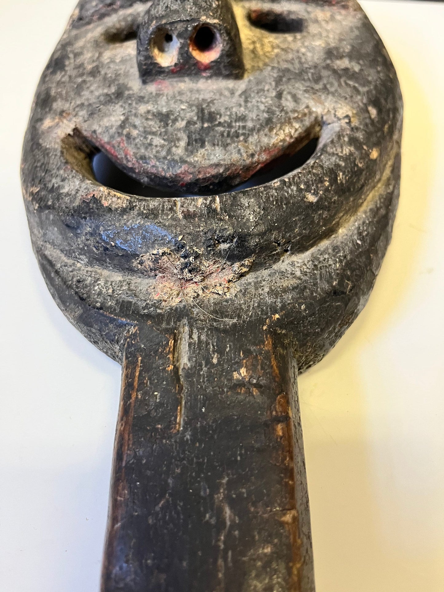 A  Museum quality rare oceanic early 19th century mask with amazing patina and detail  tribal art  rare mask-  14.5 x 6.5- wow