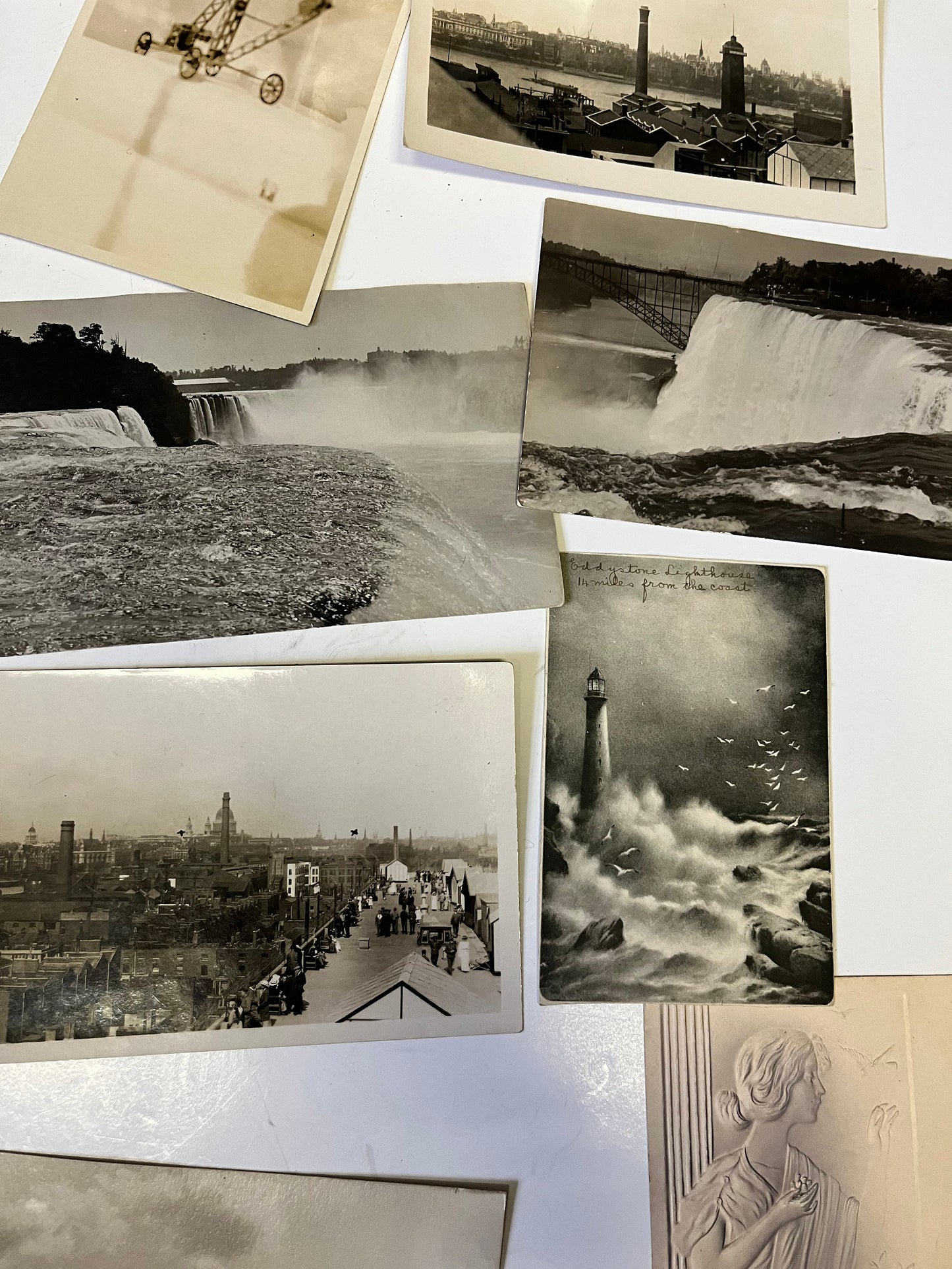 Lot 21  14 antique postcards black and white from around the world  best deal  Junk journalling dream