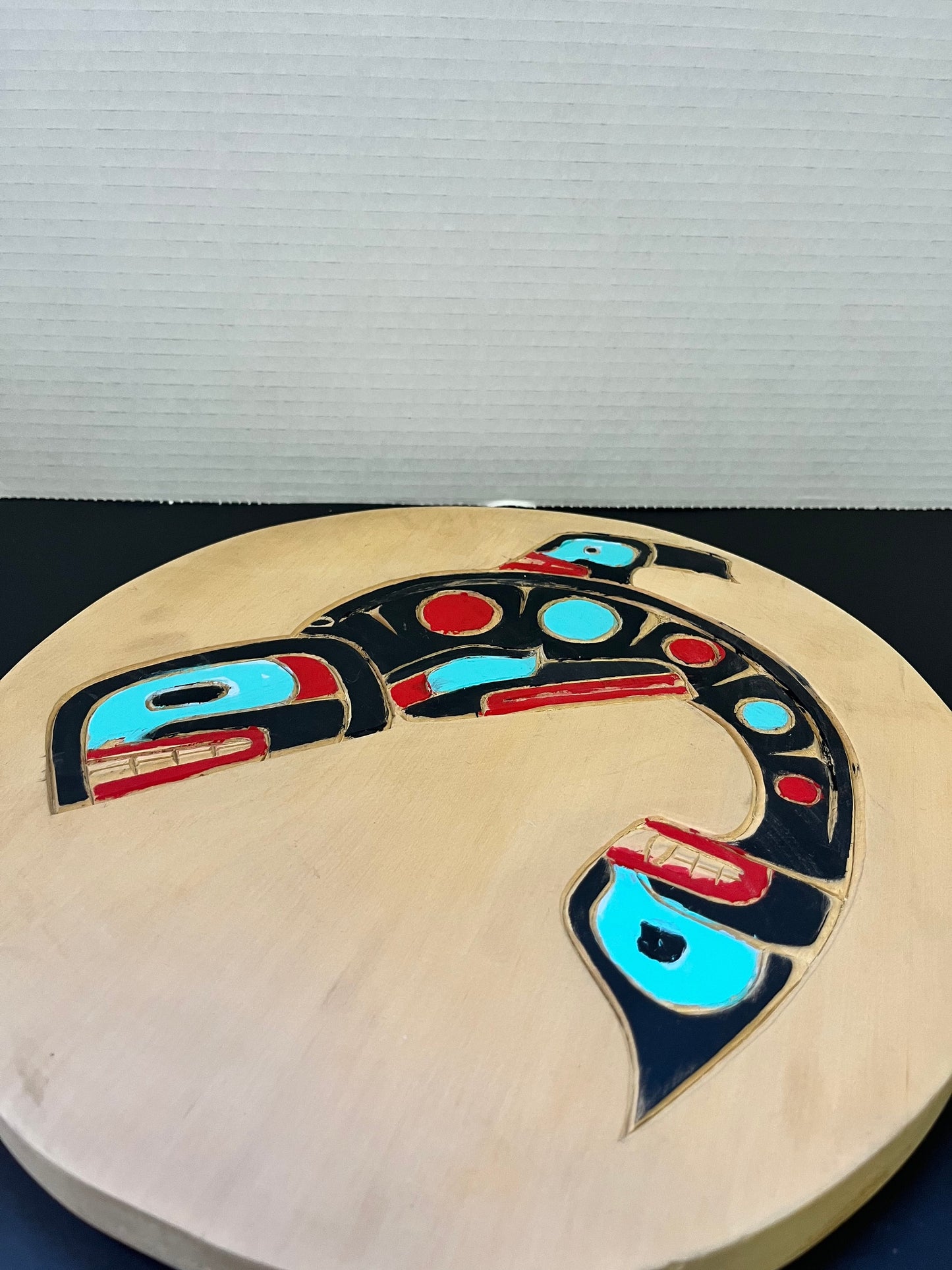 12 inches signed indigenous, first nation specific northwest coast, killer whale plaque  unbelievable detail