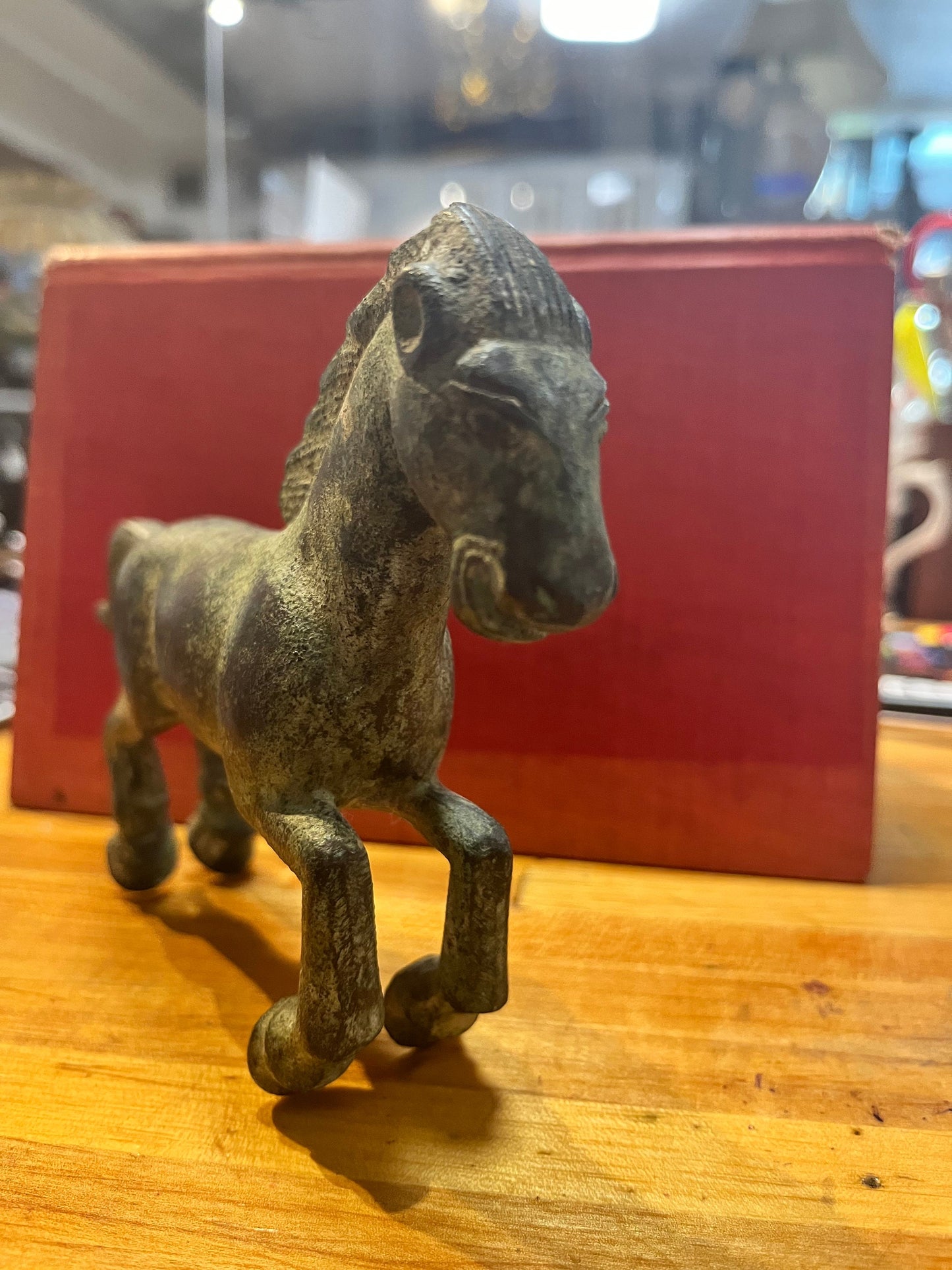 Extra sexy Chinese tang dynasty style bronze galloping horse  6 x 4 high with extra special patina  old beautiful horse wow price