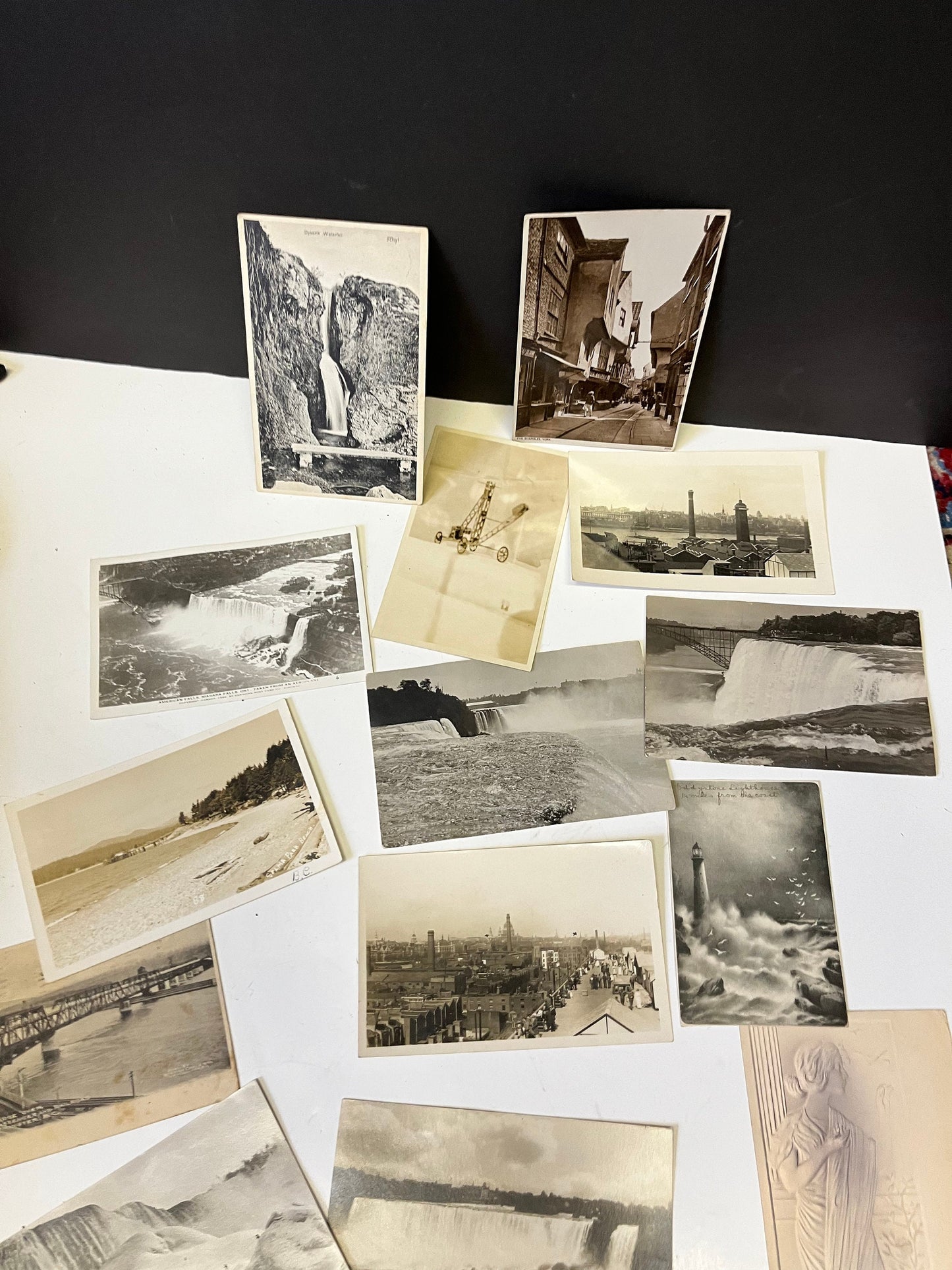 Lot 21  14 antique postcards black and white from around the world  best deal  Junk journalling dream