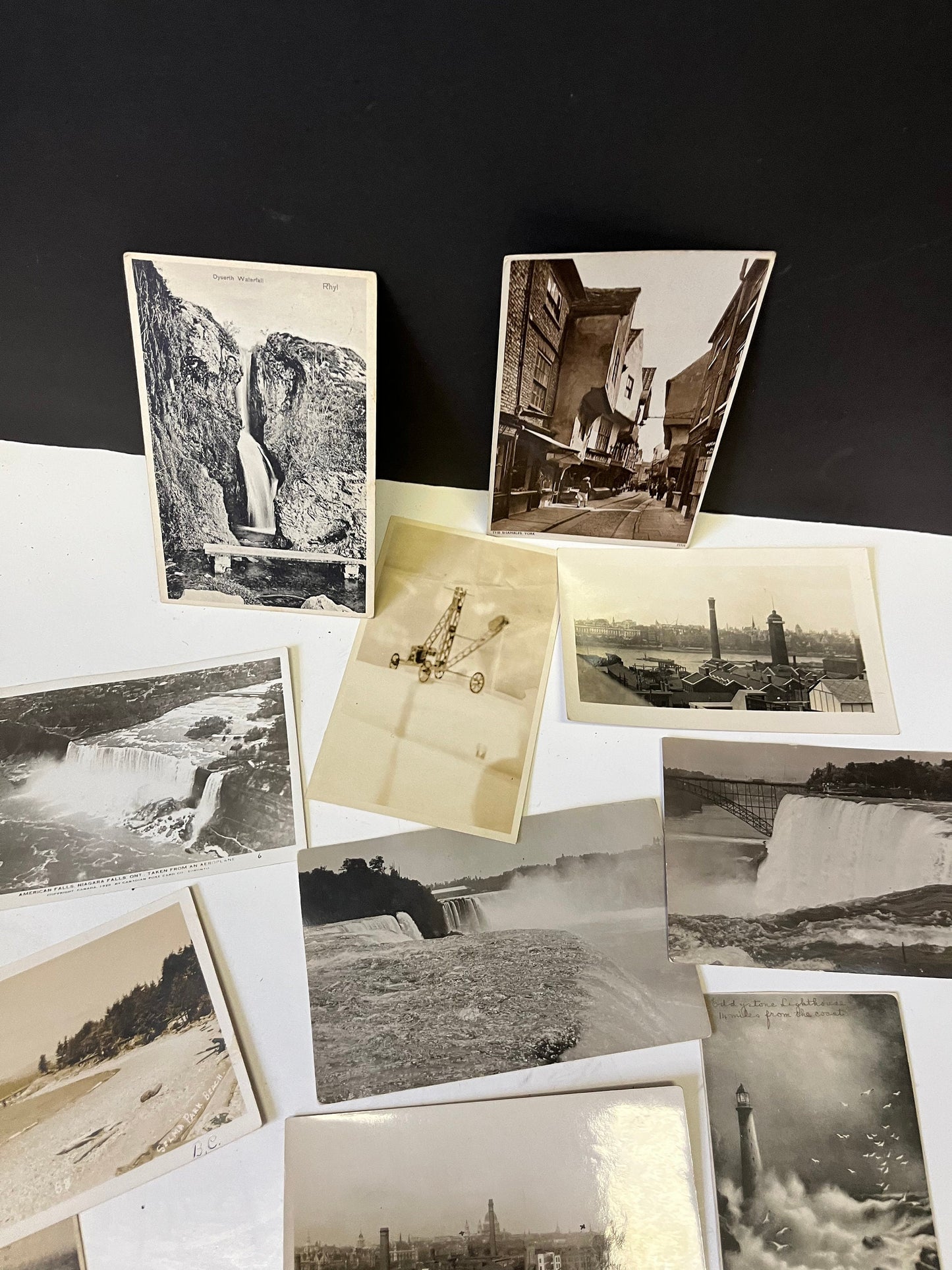 Lot 21  14 antique postcards black and white from around the world  best deal  Junk journalling dream