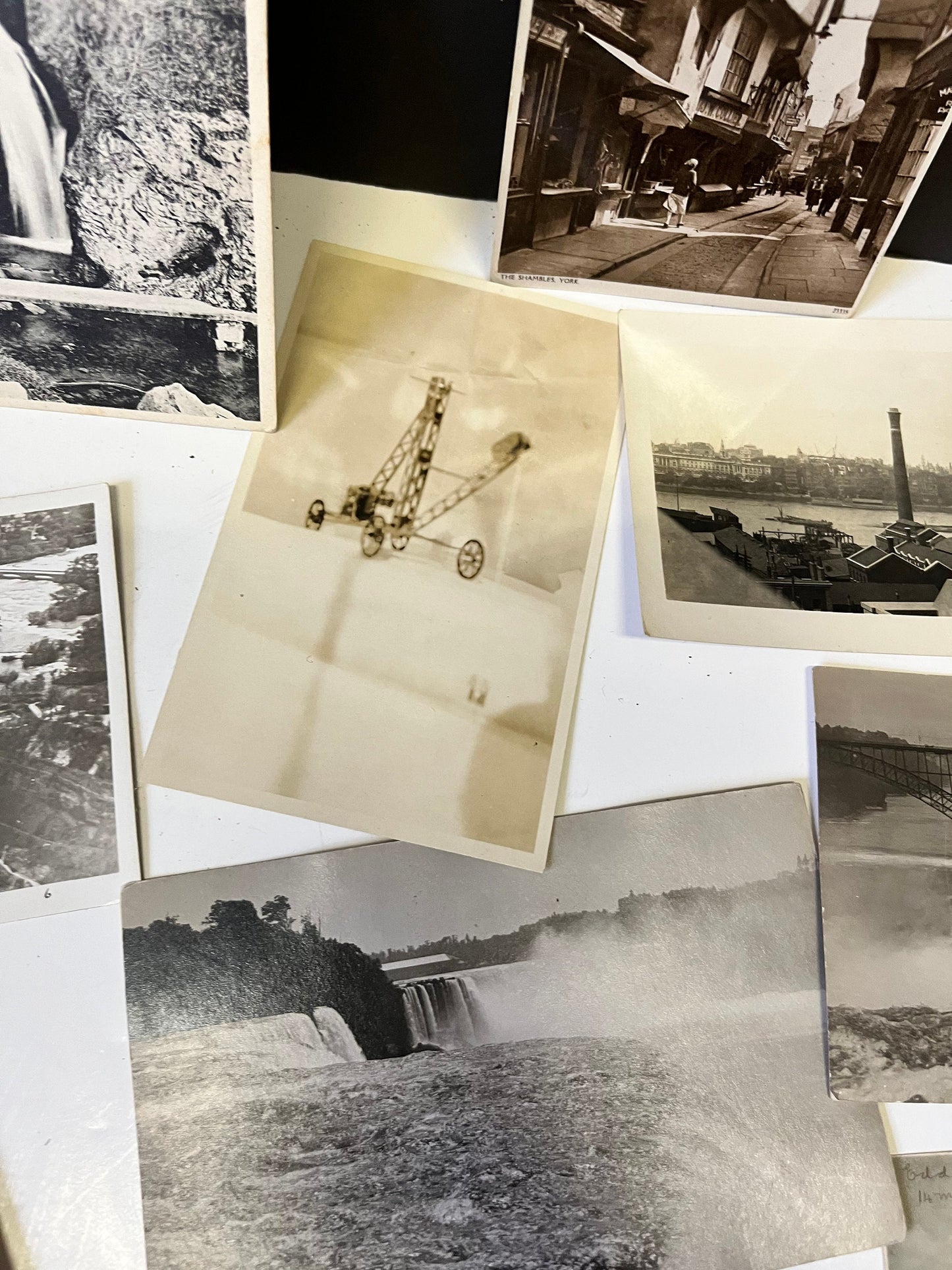 Lot 21  14 antique postcards black and white from around the world  best deal  Junk journalling dream