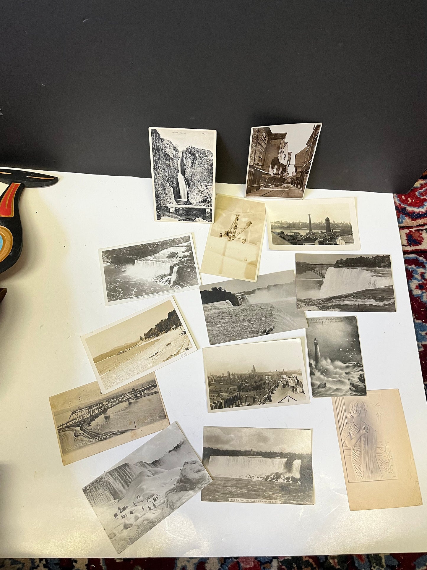 Lot 21  14 antique postcards black and white from around the world  best deal  Junk journalling dream