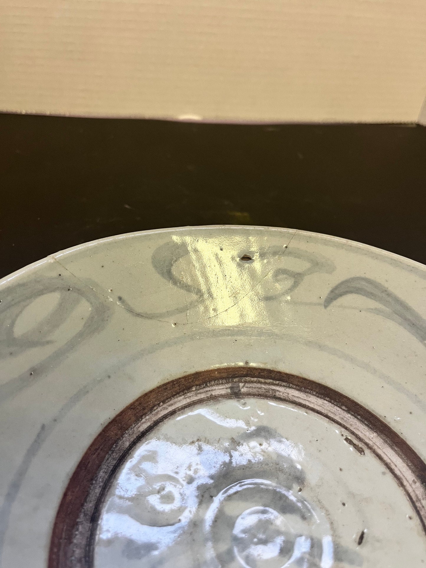 Magnificent 9 1/2 inch ancient Chinese shipwreck bowl  as is  priced accordingly  Wonderful piece of Chinese history