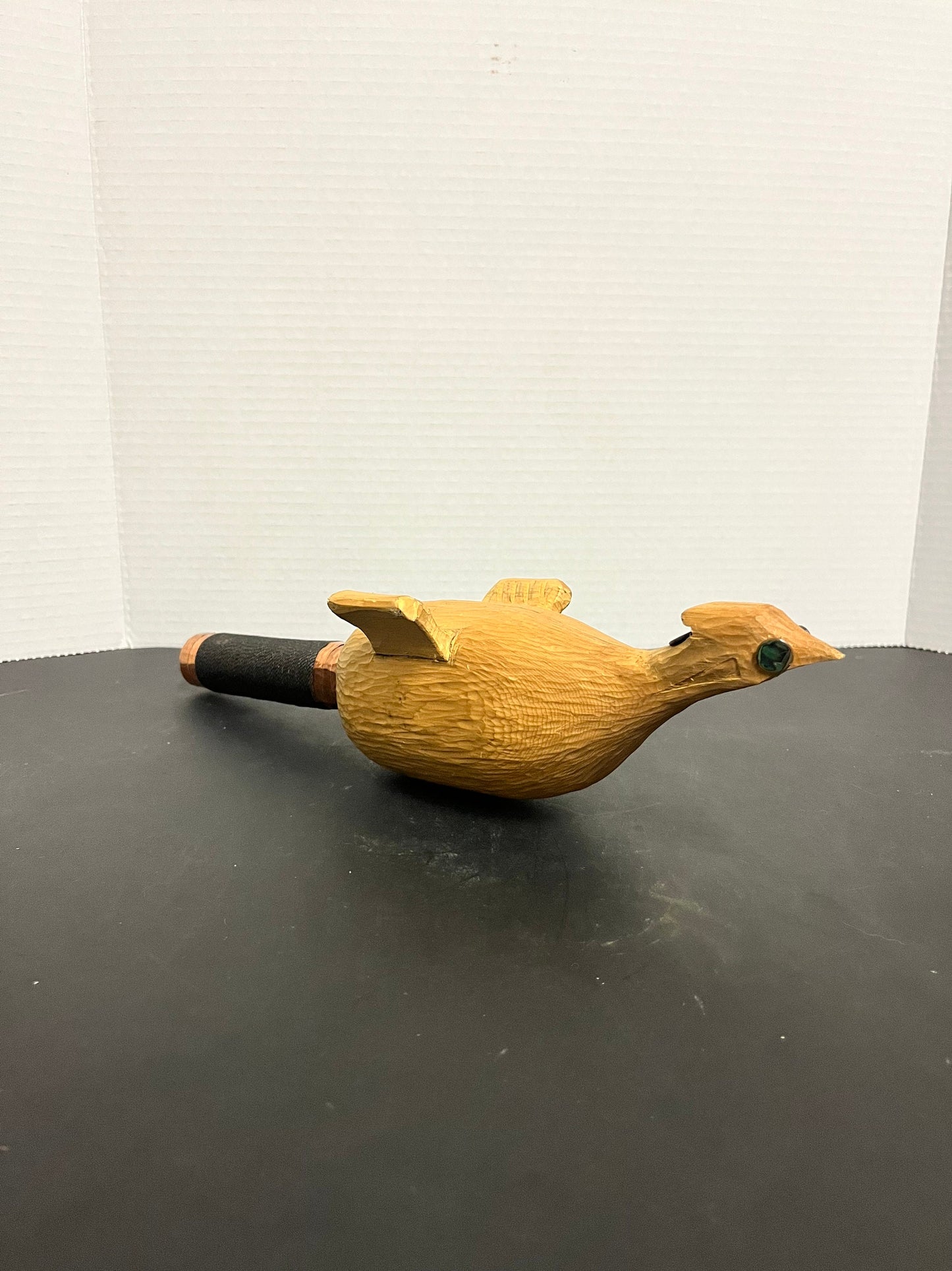 Absolutely fabulous 13 inch long indigenous first nations cedar rattle with abalone  and copper