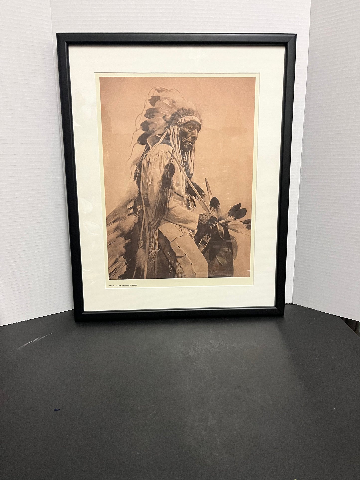 Absolutely incredible framed 22 x 17 authentic authorized limited edition print of Edward Curtis work photo  Brand new frame and matting