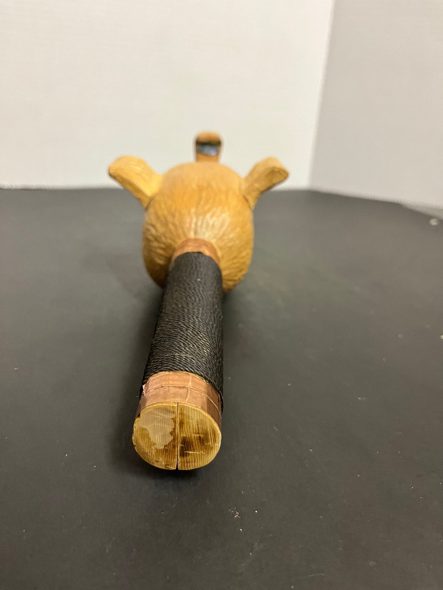 Absolutely fabulous 13 inch long indigenous first nations cedar rattle with abalone  and copper