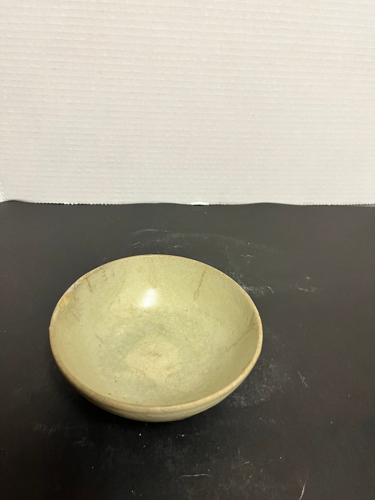Museum quality ancient 5 1/2 x 3 high Chinese celadon porcelain bowl in perfect condition and fabulous simplicity  Chinese ancient antique