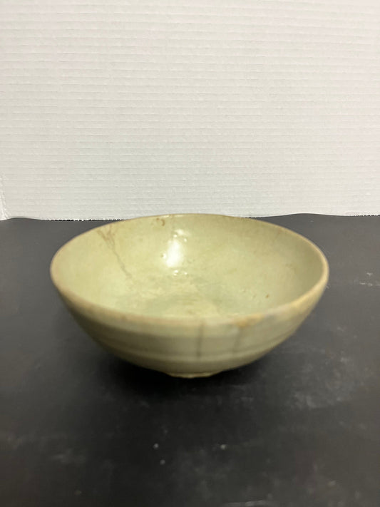 Museum quality ancient 5 1/2 x 3 high Chinese celadon porcelain bowl in perfect condition and fabulous simplicity  Chinese ancient antique