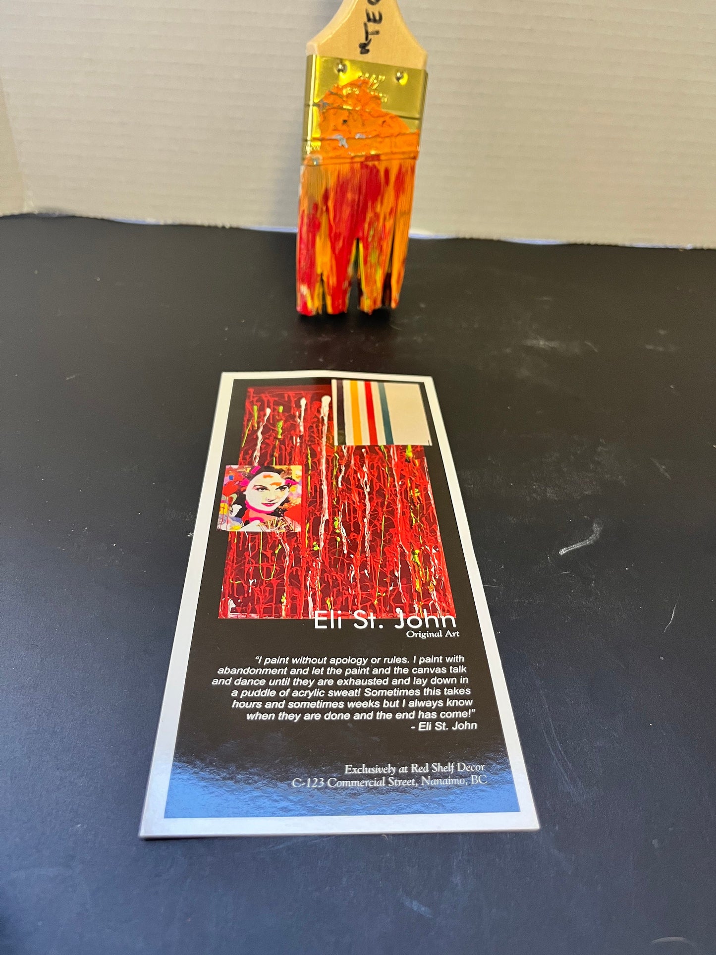 Rare art piece  11 inch local visually impaired artist Eli St. John