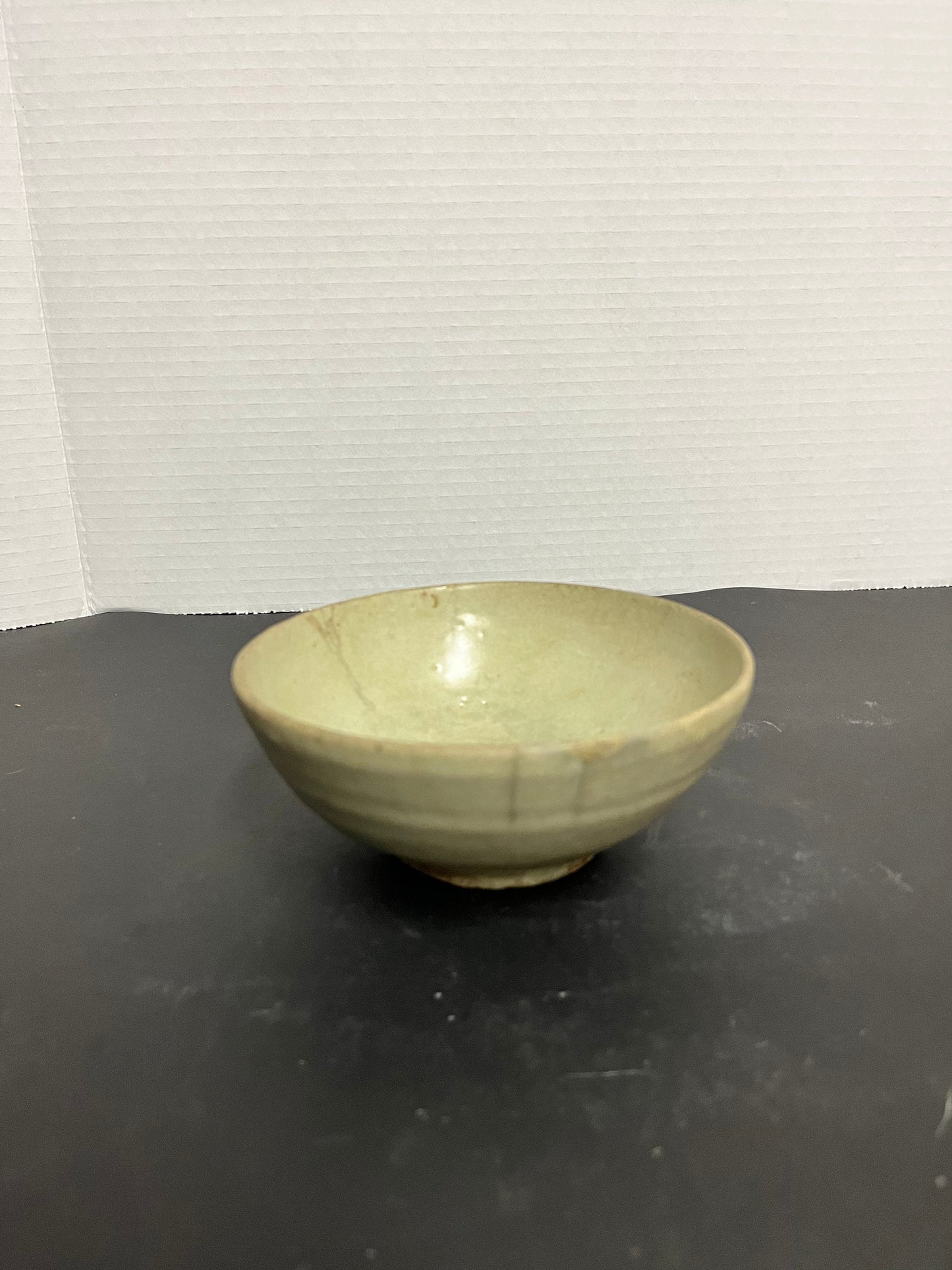 Museum quality ancient 5 1/2 x 3 high Chinese celadon porcelain bowl in perfect condition and fabulous simplicity  Chinese ancient antique