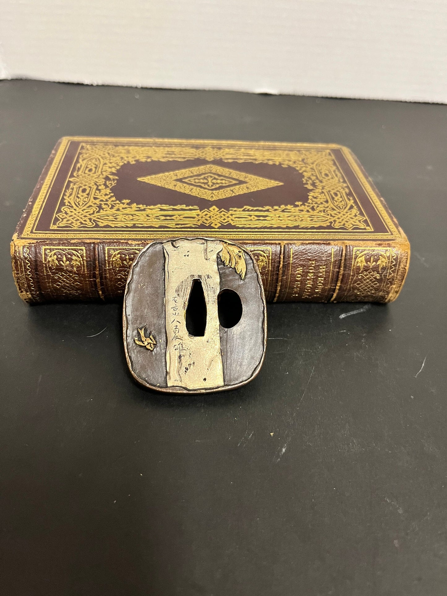 Absolutely stunning museum quality antique Japanese bronze samurai  tsuba  top quality  3 inches - wow wow  signed Tsuba  rare