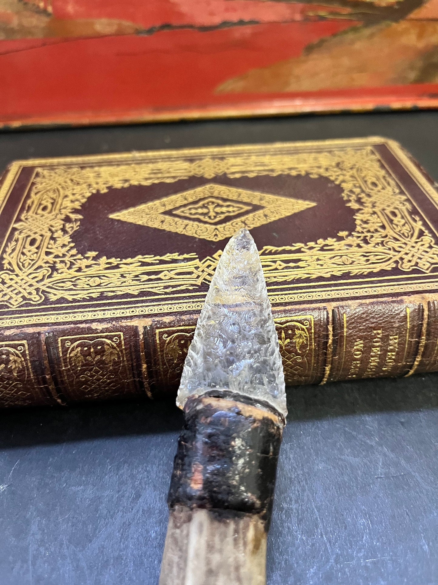 An  Amazing 6 inch museum quality indigenous, first nations pacific northwest coast antique  animal tooth and glass knife  rare wow