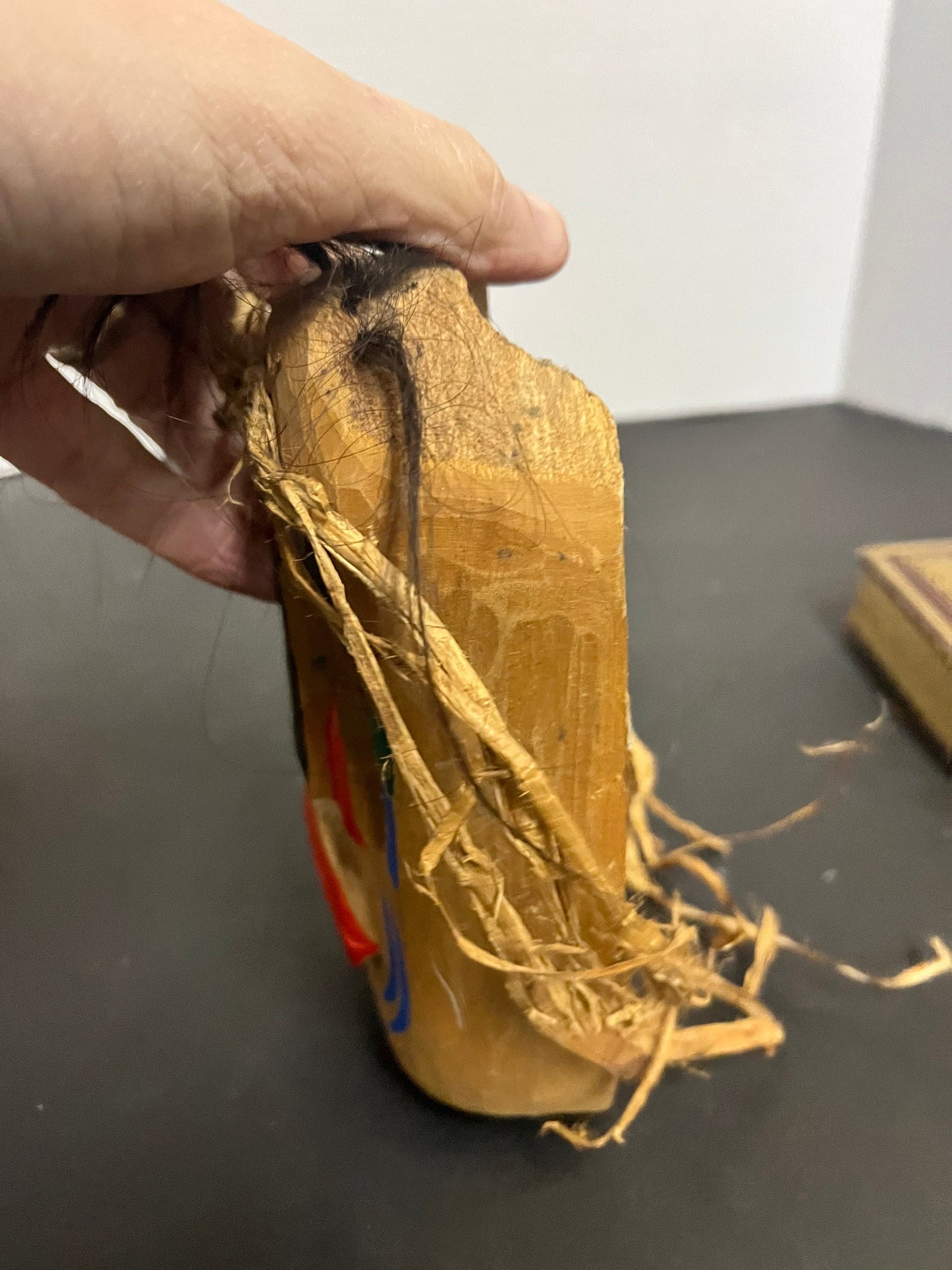 8 x 4 signed authentic stunning, indigenous, first Nations Pacific Northwest coast painted mask with copper eyes  really beautiful gift