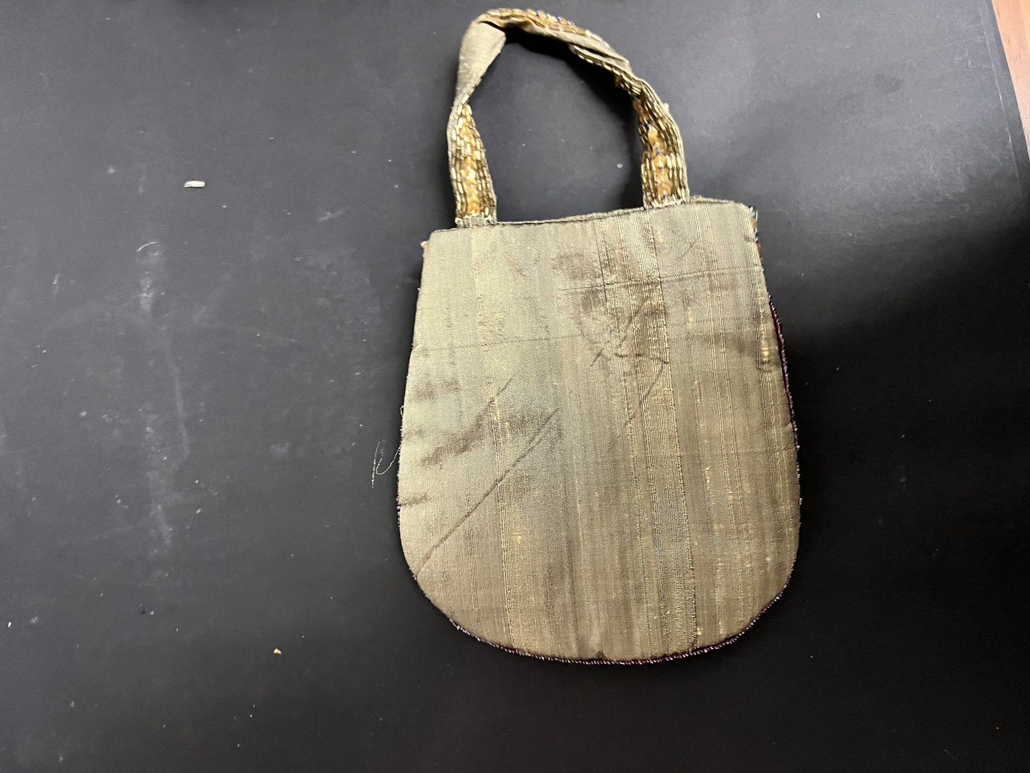 Lovely Indian silk and beaded ladies hand purse  12 inches and stunning quality