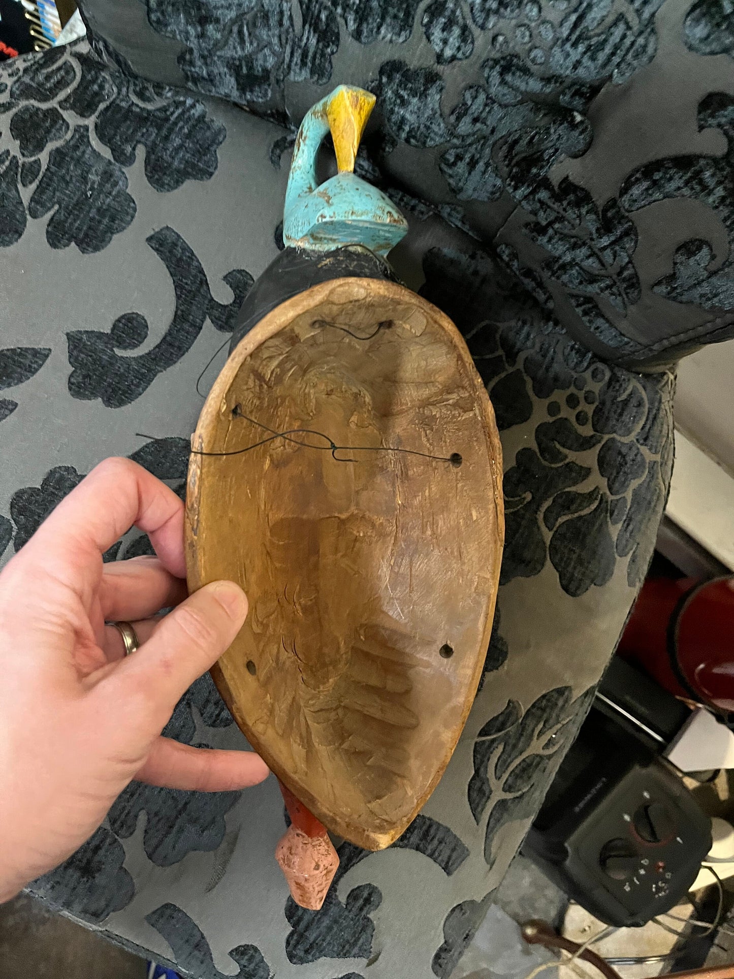 16 inch old polychrome Indonesian ceremonial mask