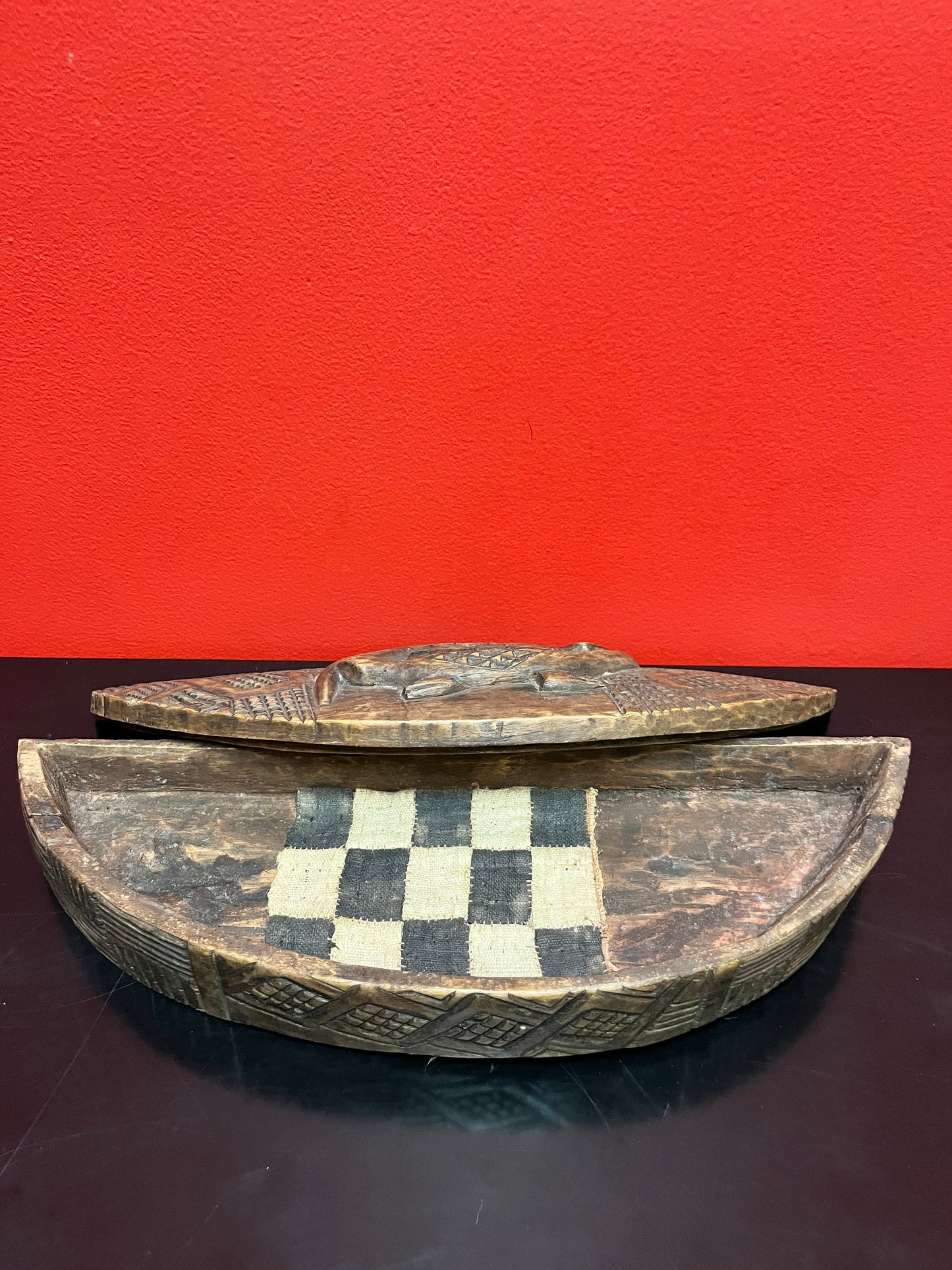 An A  Unusual 16 x 6 x 2 deep Indonesian carved antique box with so much character   wow  great detail  wow