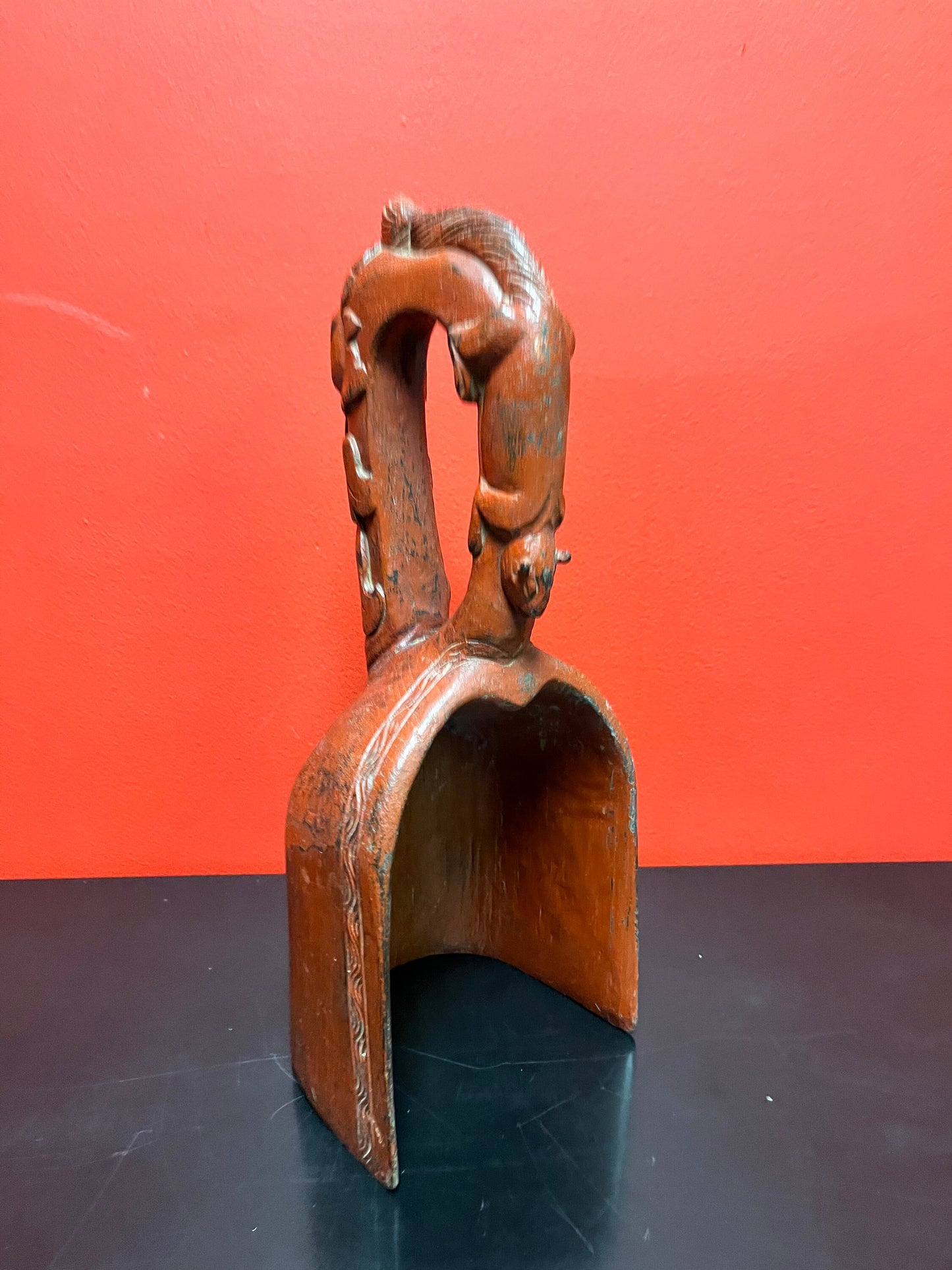 Absolutely fantastic antique 16 inch long Chinese grain scoop  wonderful patina and condition  exceptional Asian piece-  Wow