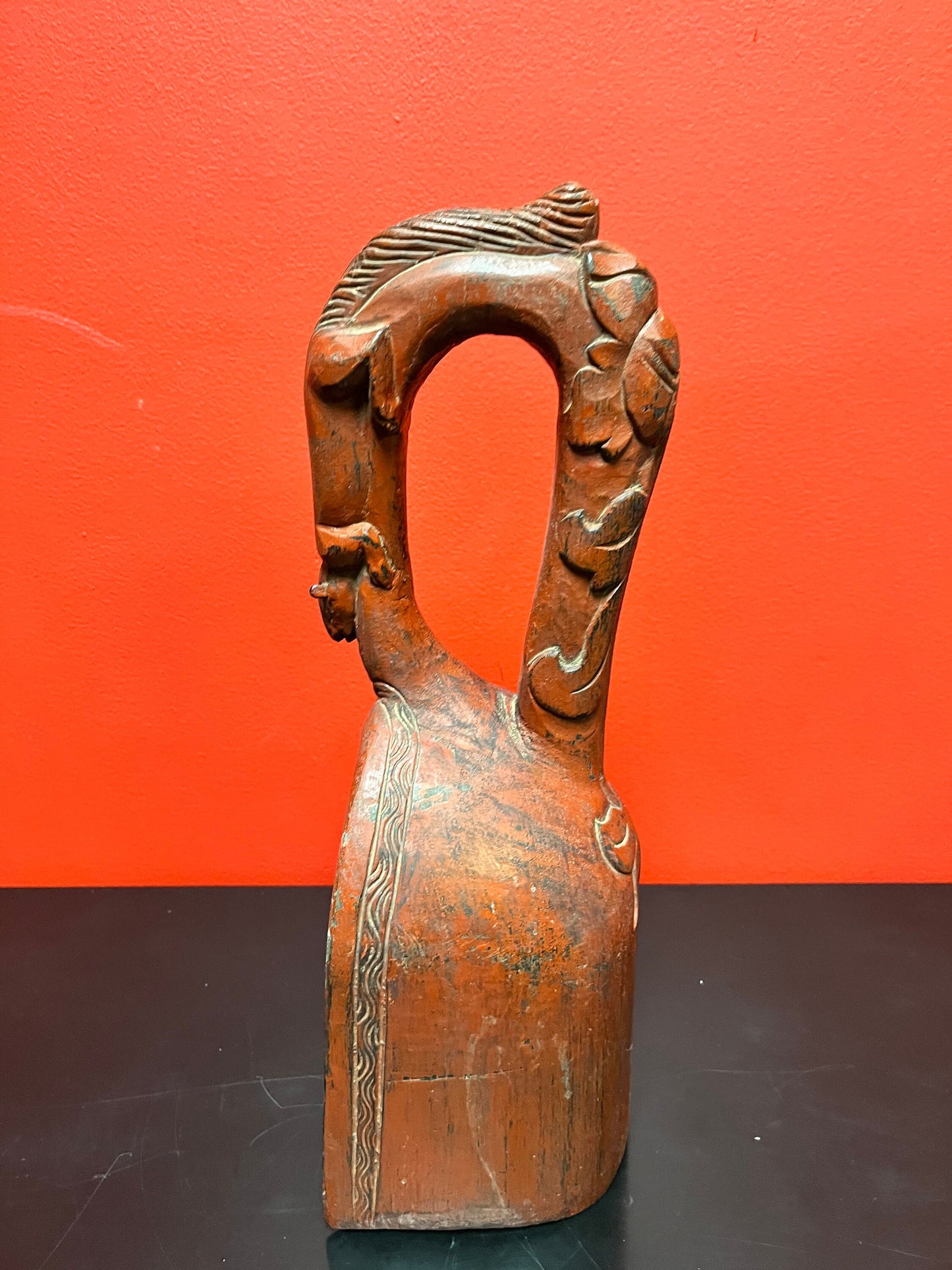 Absolutely fantastic antique 16 inch long Chinese grain scoop  wonderful patina and condition  exceptional Asian piece-  Wow