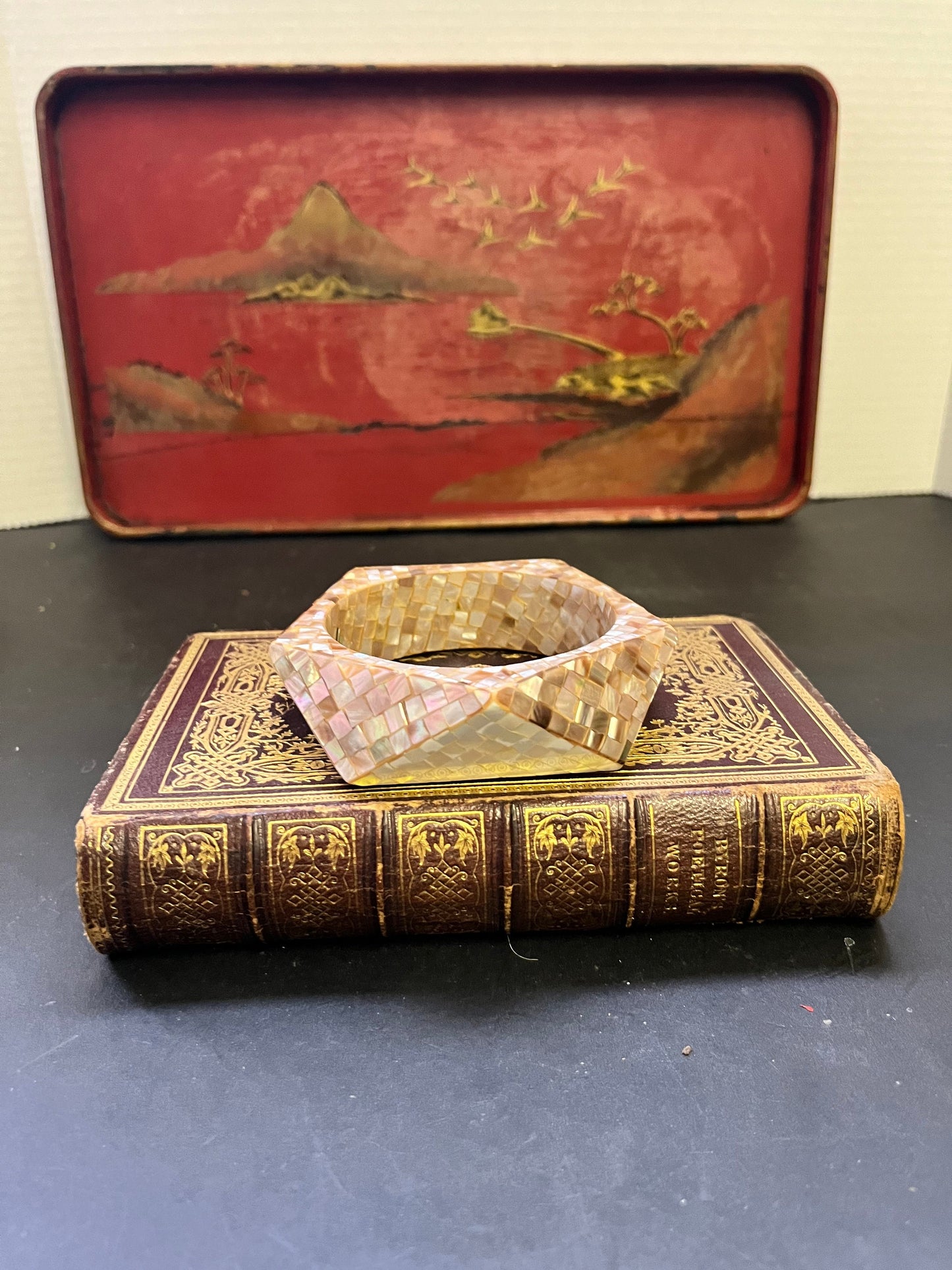 3.25 inch wide super cool shell bracelet bangle.