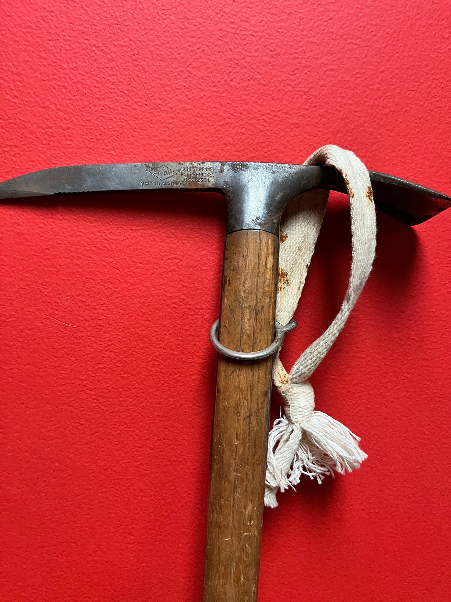 Amazing antique Austrian 33 inch long very rare mountaineers ice pick   truly a mountain explorers dream piece - wow