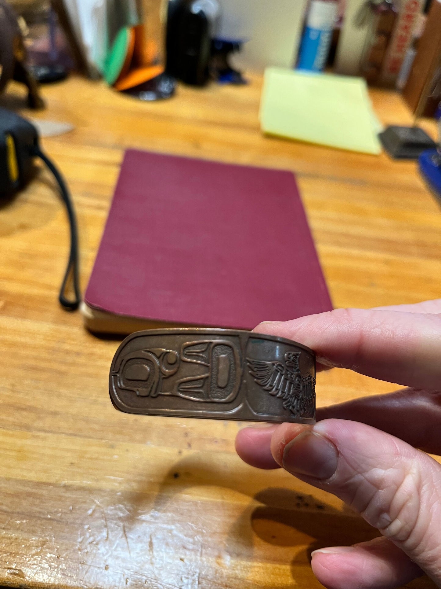 2.5 inch patti seaweed  indigenous First Nations copper signed copper bracelet  gorgeous design  2.5 inch wide  stunning native art