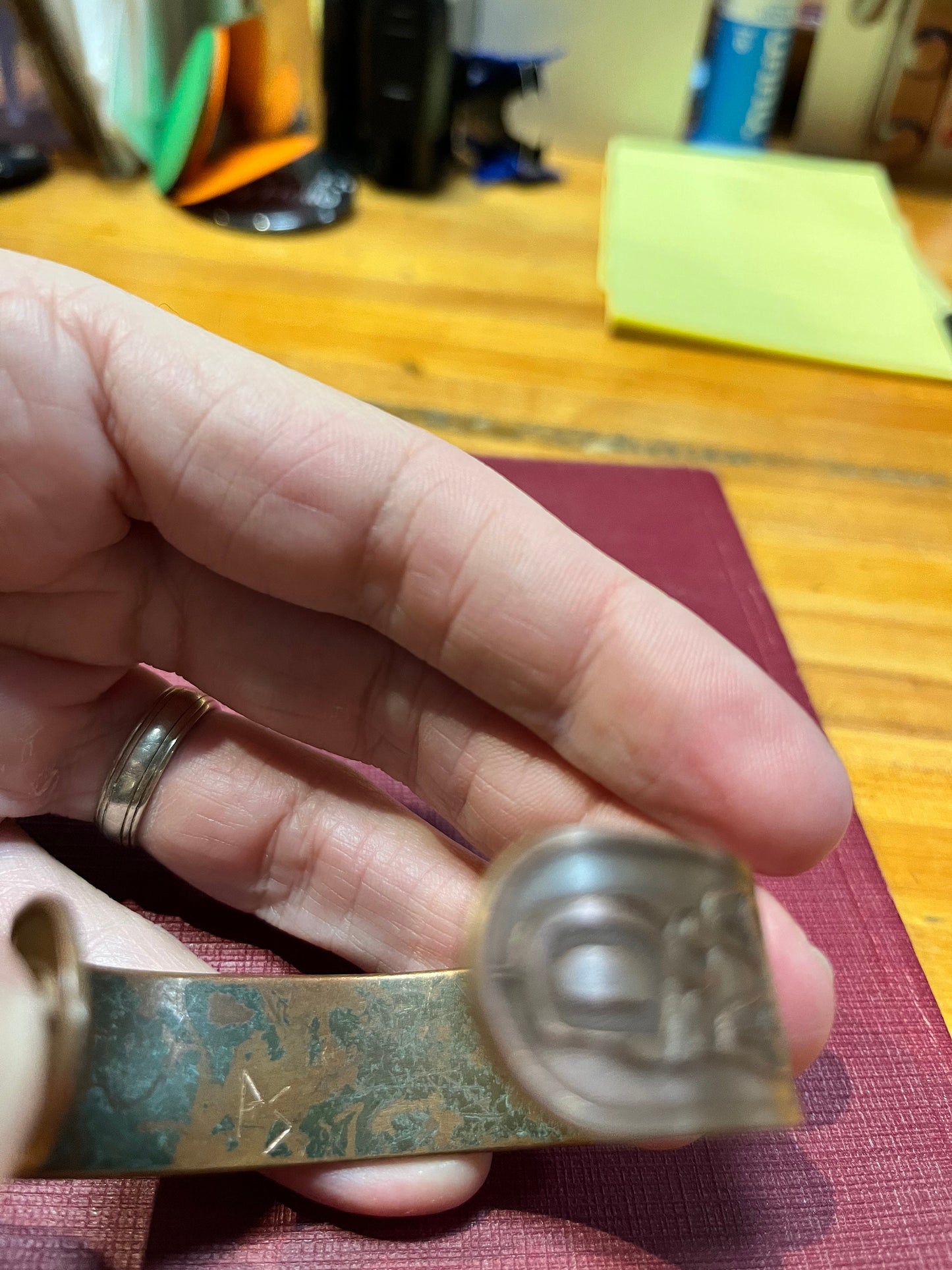 2.5 inch patti seaweed  indigenous First Nations copper signed copper bracelet  gorgeous design  2.5 inch wide  stunning native art