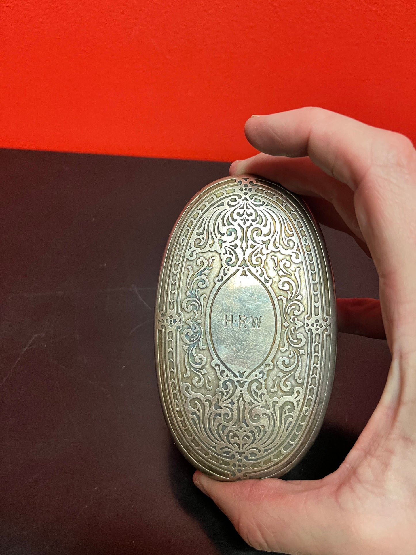 Super heavy - 5 inch long authentic Tiffany sterling silver mens hair brushes  wow  like new  great to use or gift