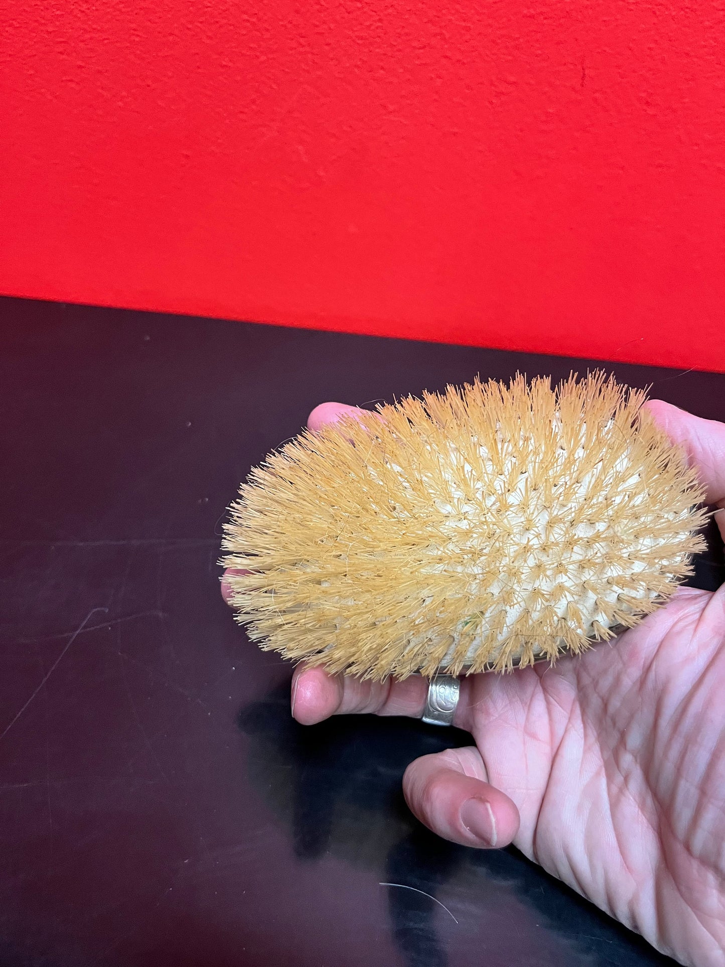 Super heavy - 5 inch long authentic Tiffany sterling silver mens hair brushes  wow  like new  great to use or gift