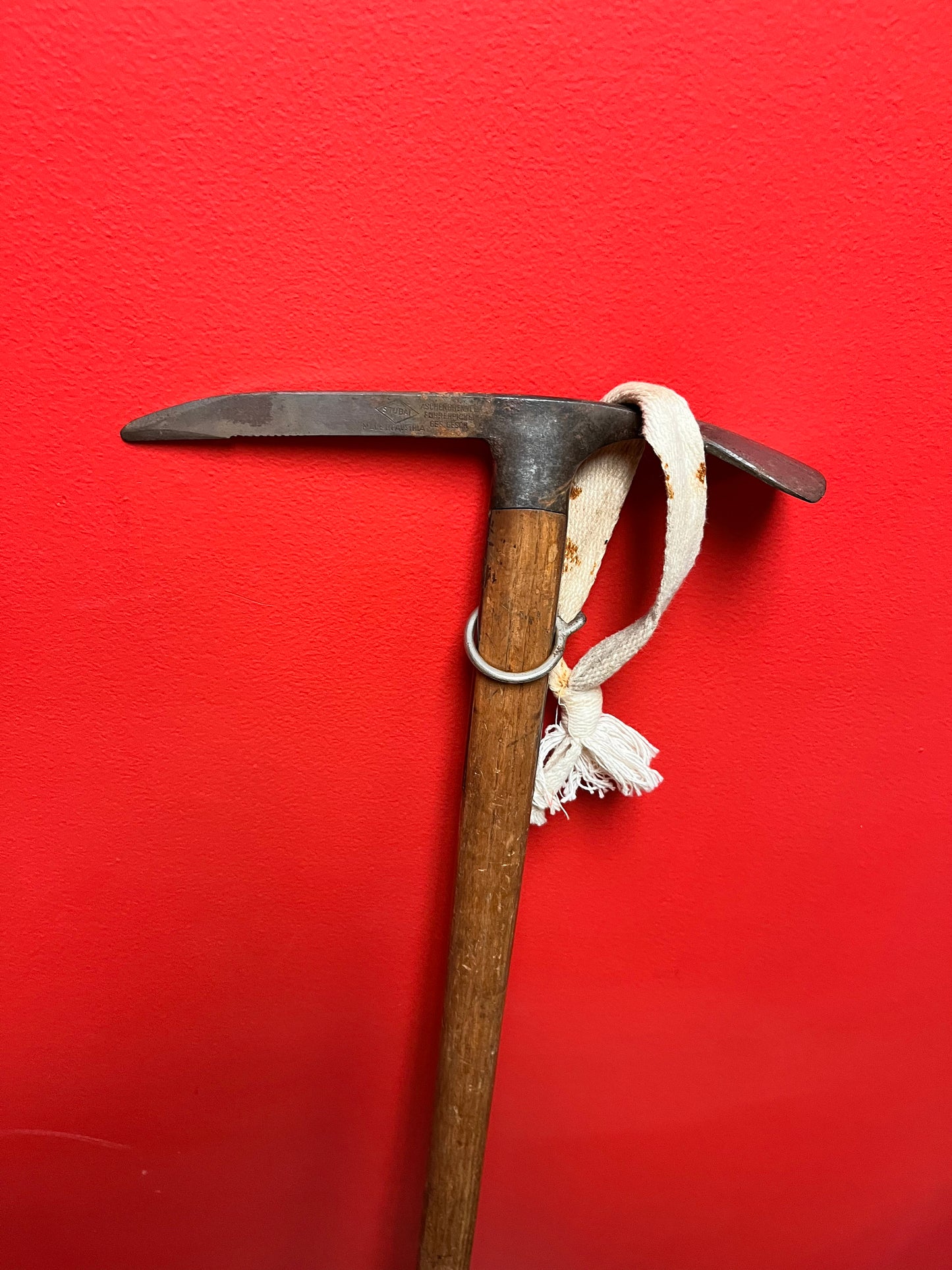 Amazing antique Austrian 33 inch long very rare mountaineers ice pick   truly a mountain explorers dream piece - wow